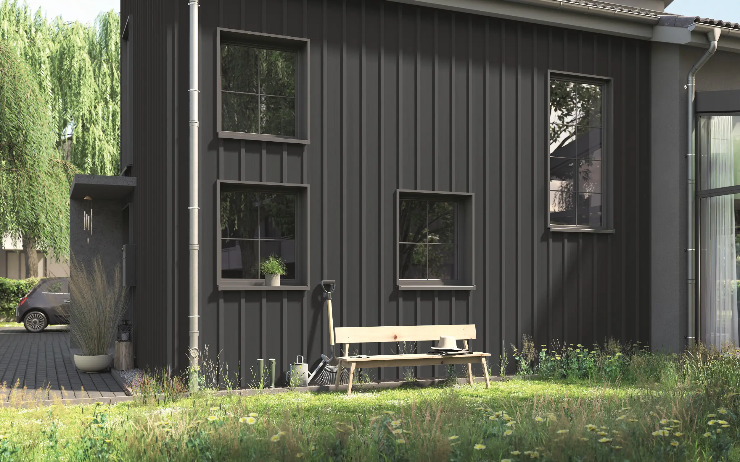 Alpina Wetterschutzfarbe deckend 0,75 L anthrazitgrau