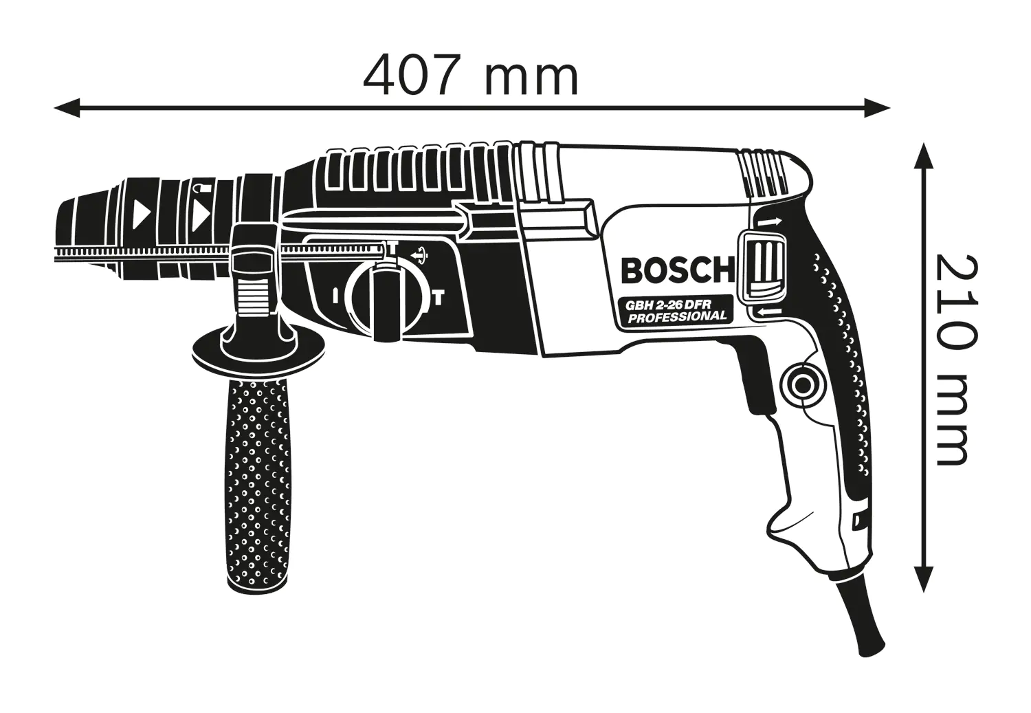Bosch Professional Bohrhammer GBH 2-26 F SDS-plus im Koffer