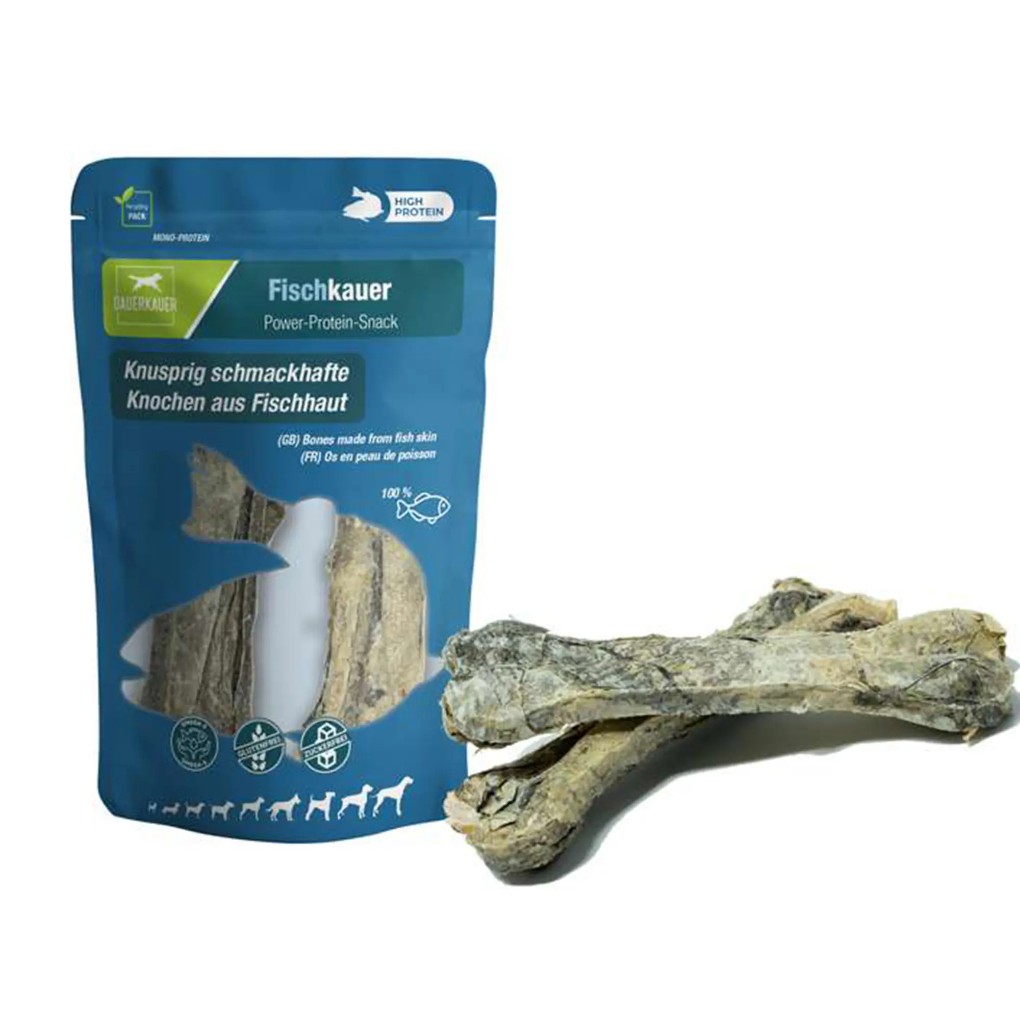 Wolters Hundeleckerli Dauerkauer Knochen aus 100 % Fischhaut 2 Stück 65 g Wolters Hundeleckerli Dauerkauer Knochen aus 100 % Fischhaut 2 Stück 65 g