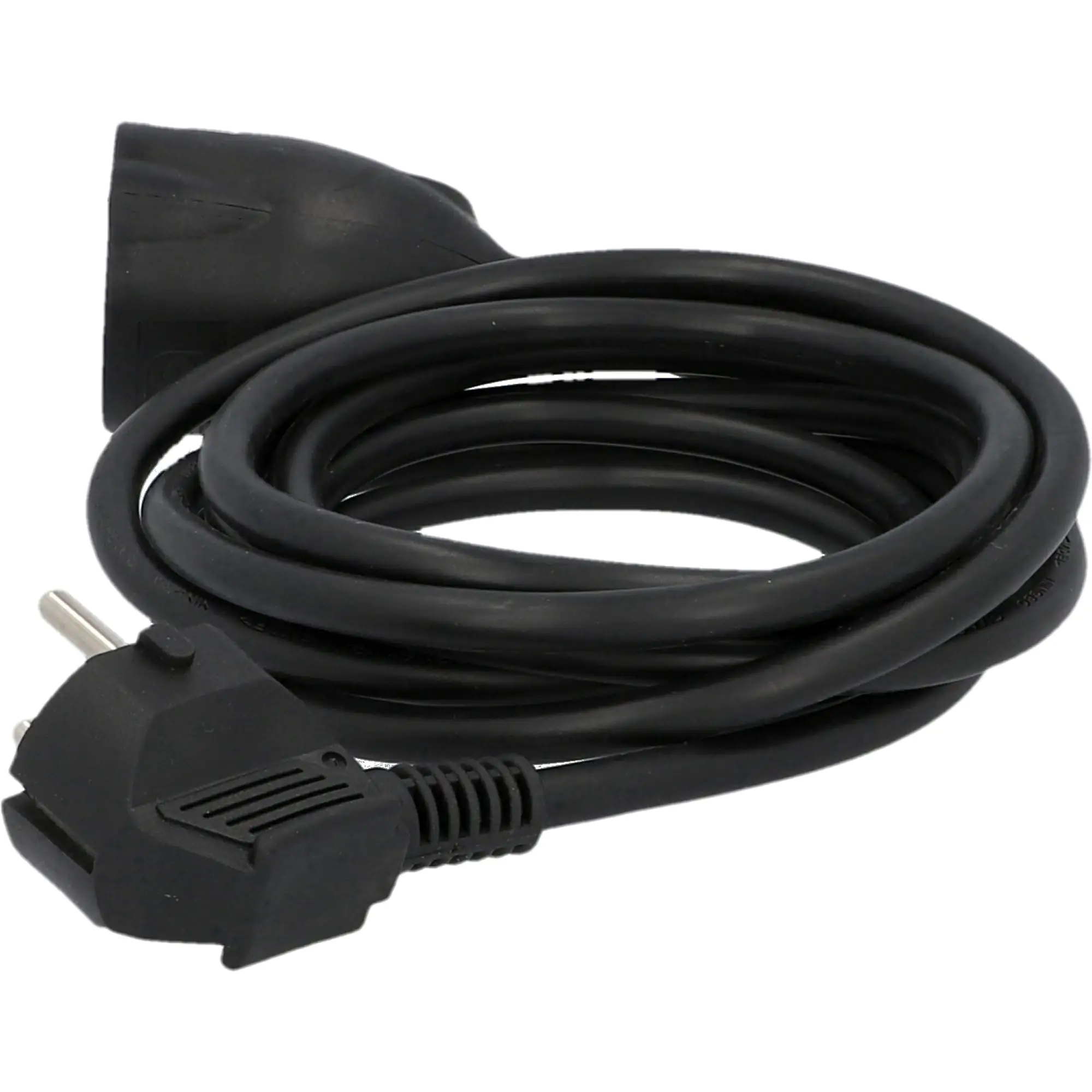 Unitec Verlängerungskabel Innen 3 Meter H05VV-F3G1,5, schwarz