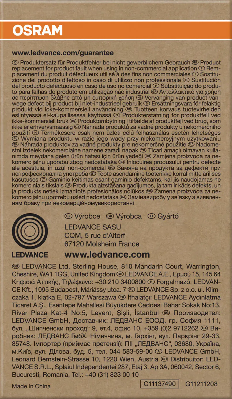 Osram Feuchtraumleuchte Damp Proof Essential 15 Watt 120 cm