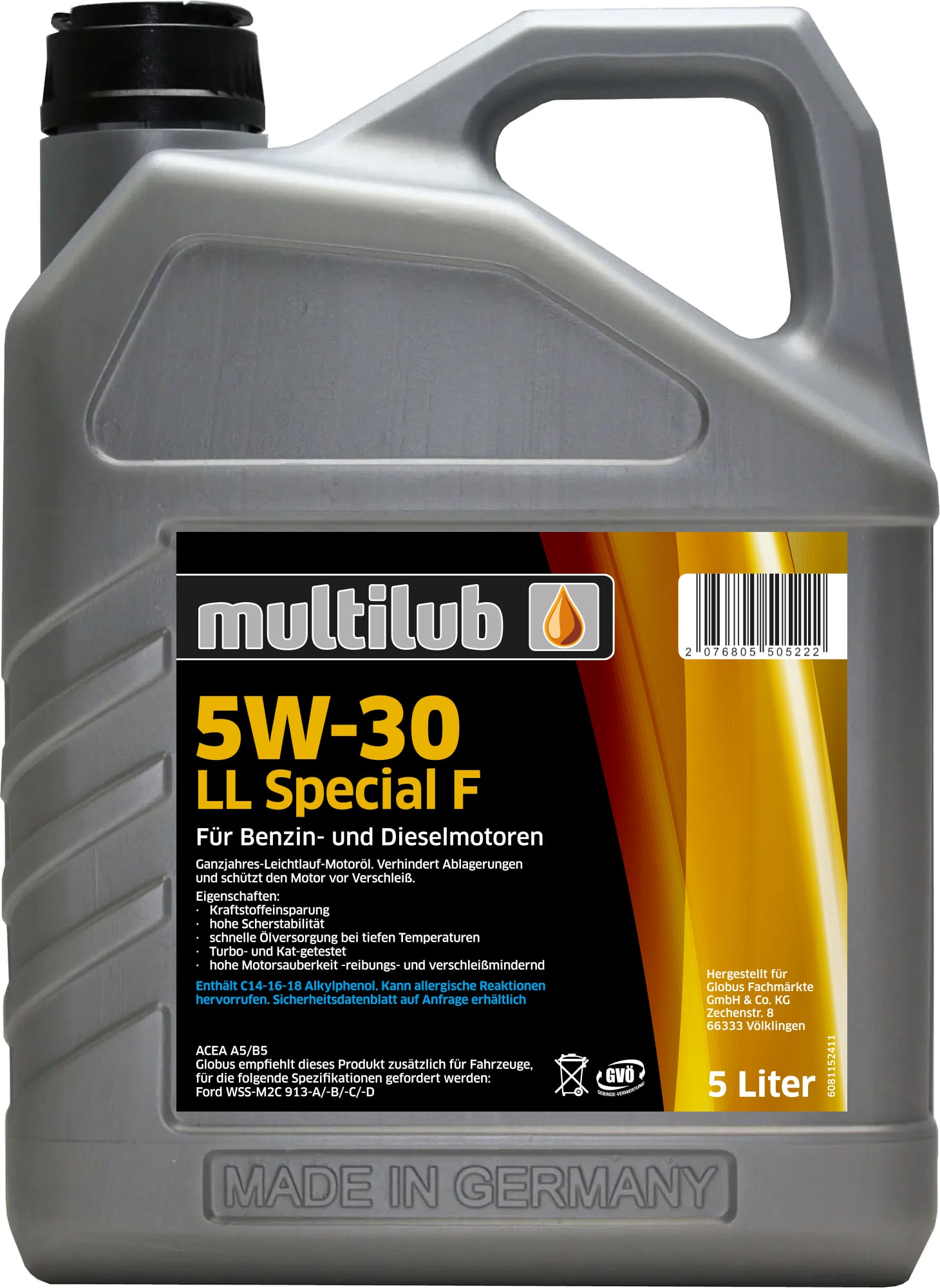 Multilub Motoröl 5W-30LL Special F 5L