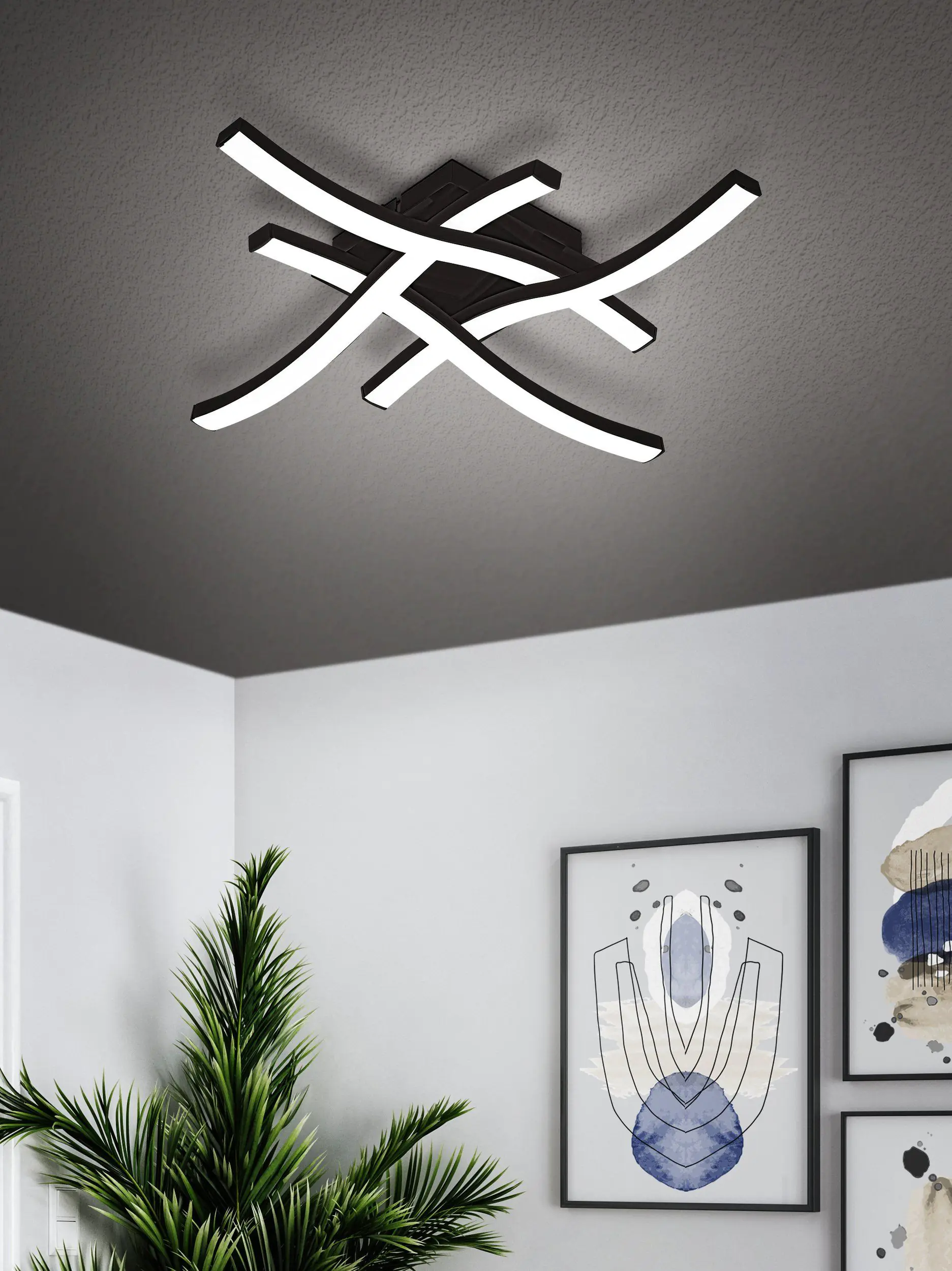Eglo LED Deckenleuchte Cabezas-E 20W, 2480 lm, 3000K, warmweiß, Stahl, Kunststoff Eglo LED Deckenleuchte Cabezas-E 20W, 2480 lm, 3000K, warmweiß, Stahl, Kunststoff
