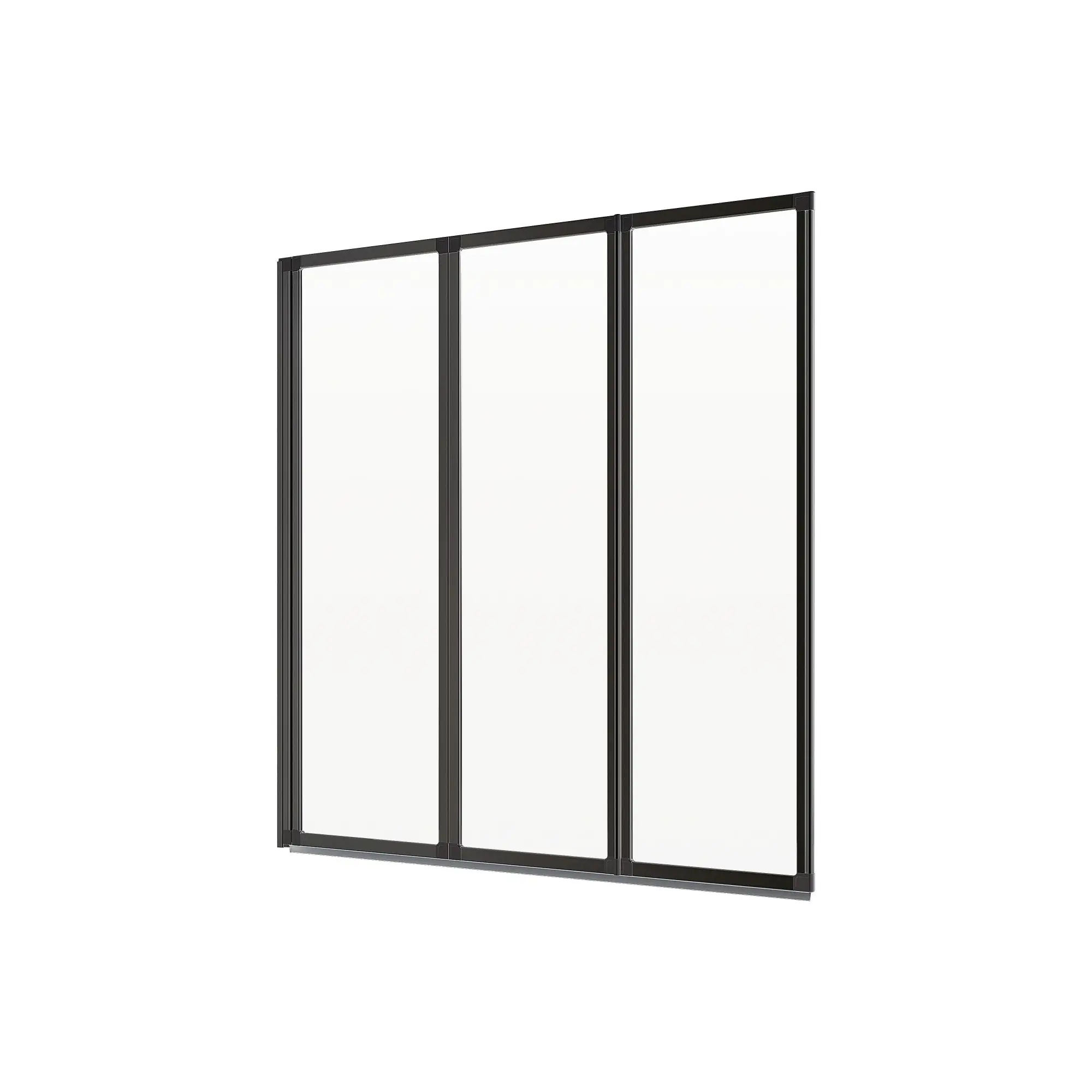 Schulte Badewannenaufsatz Komfort 127x140 cm Mattschwarz Klar hell inklusive Klebe System