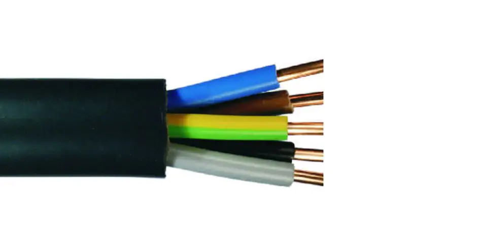 Erdkabel NYY-J5 x 6 - 1 Meter