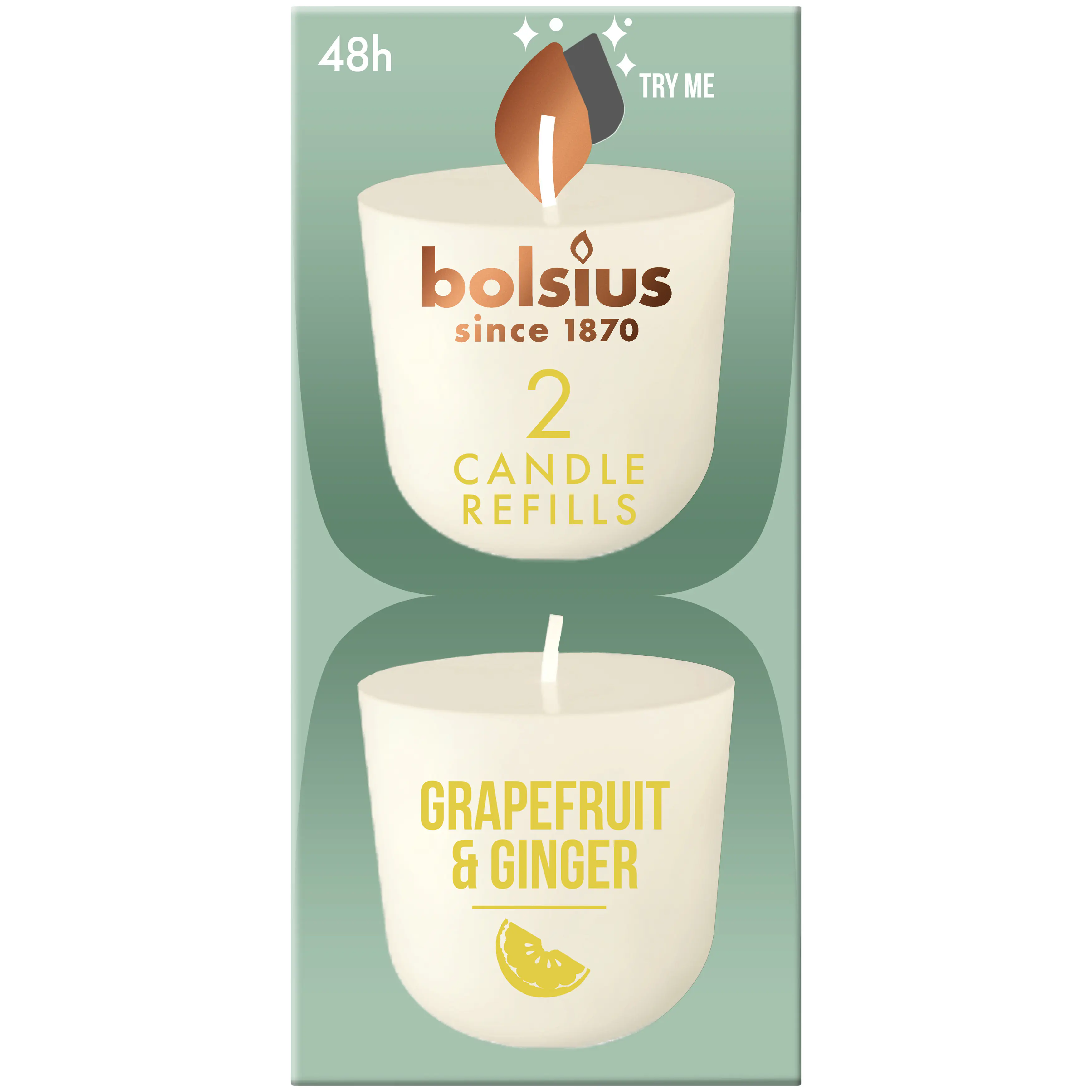 Bolsius Cleanlight Duft-Nachfüller 2er Pack grapefruit & ingwer