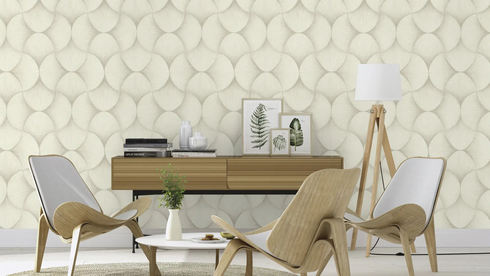 Rasch Vliestapete Muster Grafik Sky Lounge perlmutt weiß 10,05 x 0,53 m