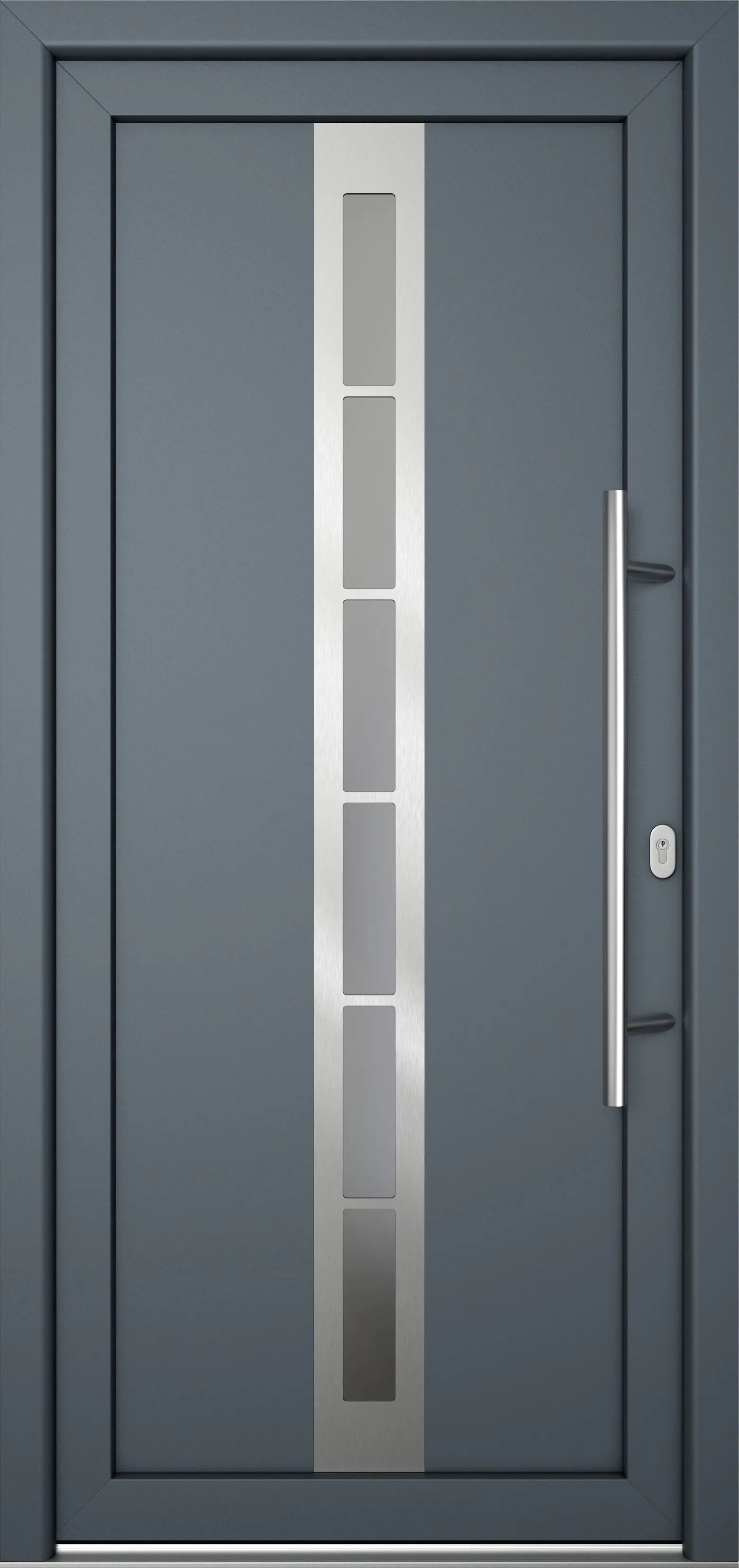 Meeth Haustür Signum Pro PVC Modell 38 108 x 200 cm DIN Rechts weiß/titan Meeth Haustür Signum Pro PVC Modell 38 108 x 200 cm DIN Rechts weiß/titan