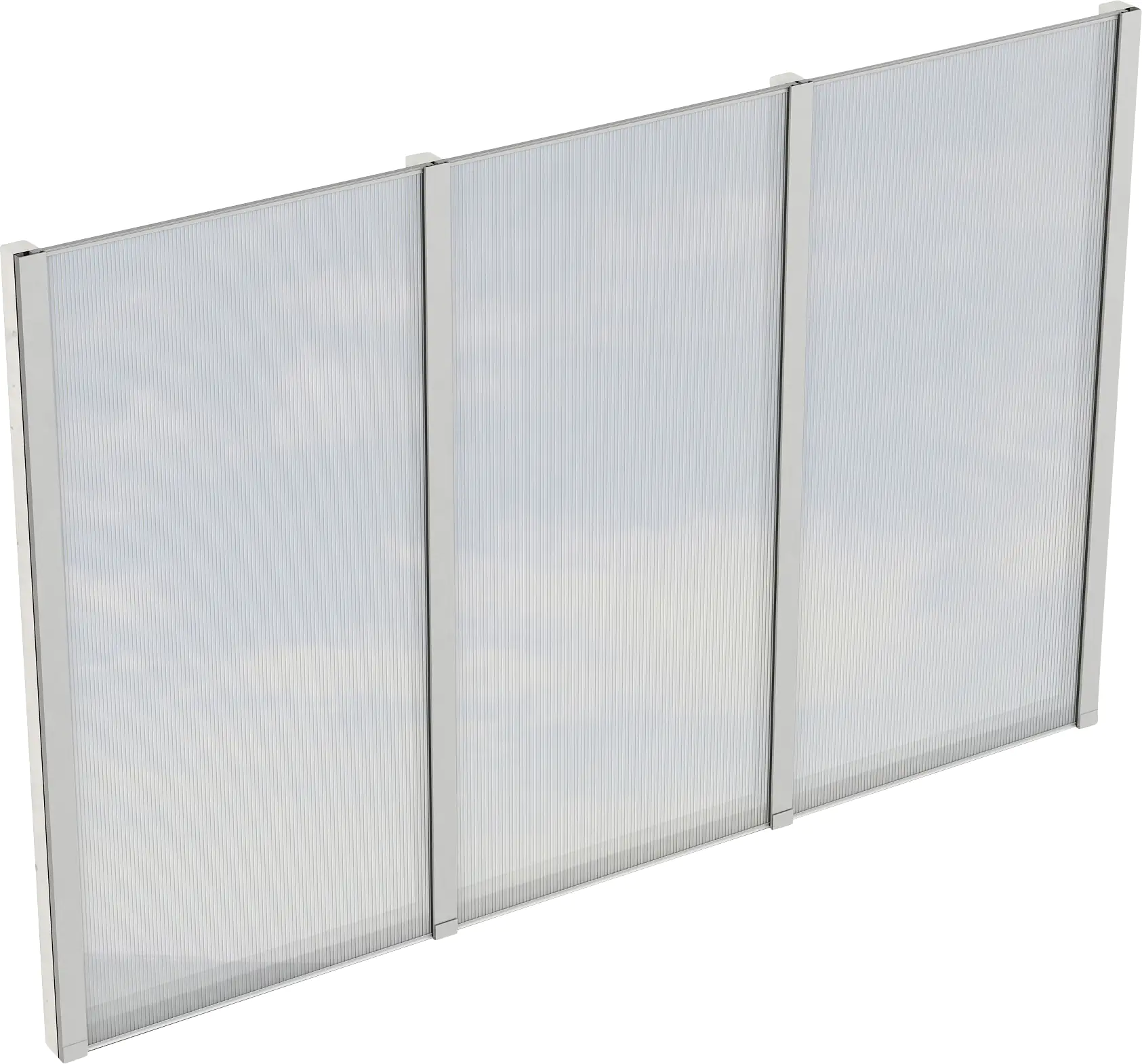 SKAN HOLZ Seitenwand m. Polycarbonatplatten 293 x 200 cm Fichte