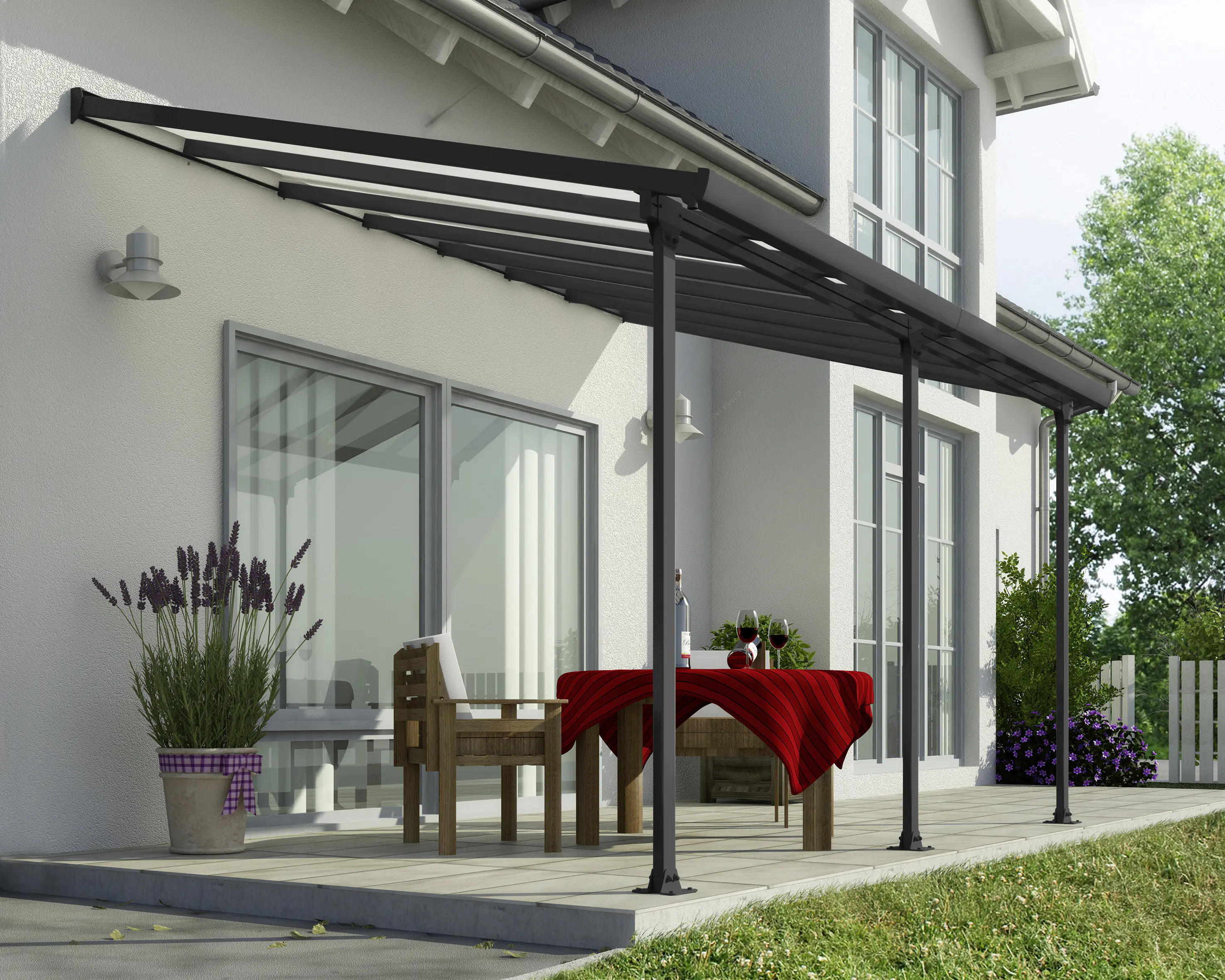 Canopia Terrassenüberdachung Feria 400 x 420 cm anthrazit
