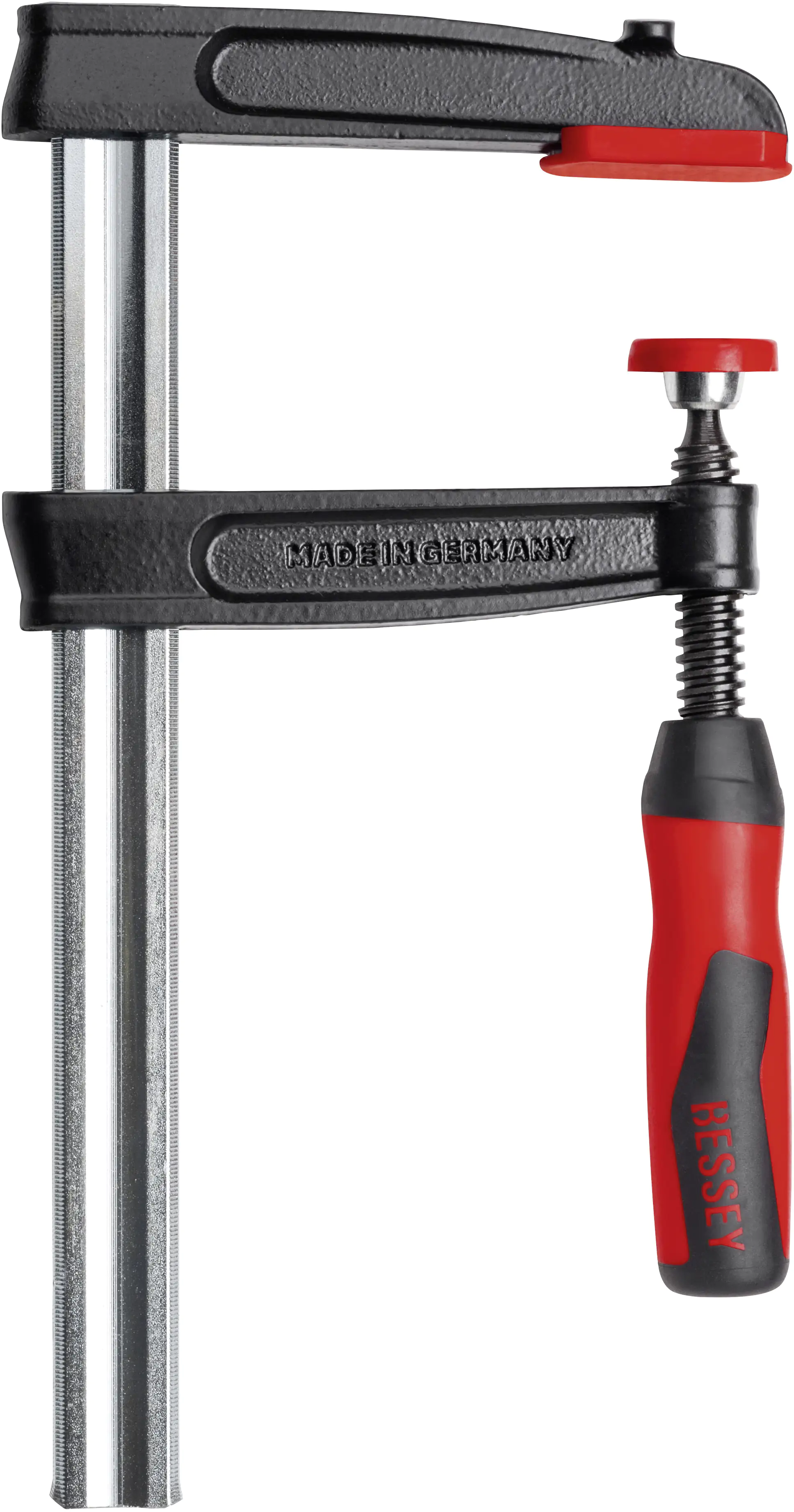 Bessey Tempergusszwinge 2-Komponentengriff mit Schutzkappen Bessey Tempergusszwinge 2-Komponentengriff mit Schutzkappen