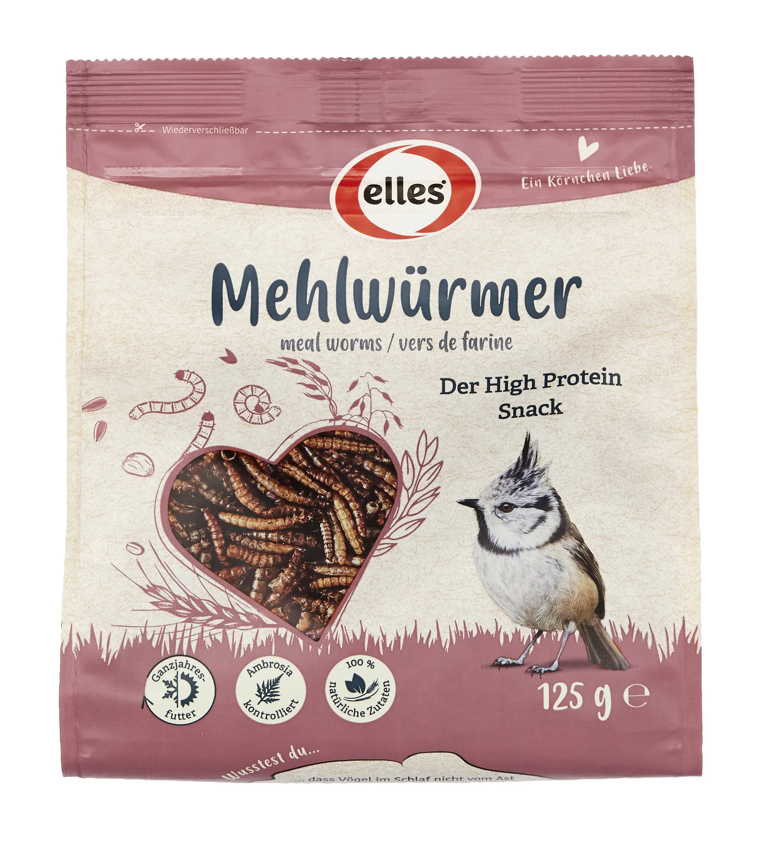Elles Wildvogelfutter Mehlwürmer 125 g