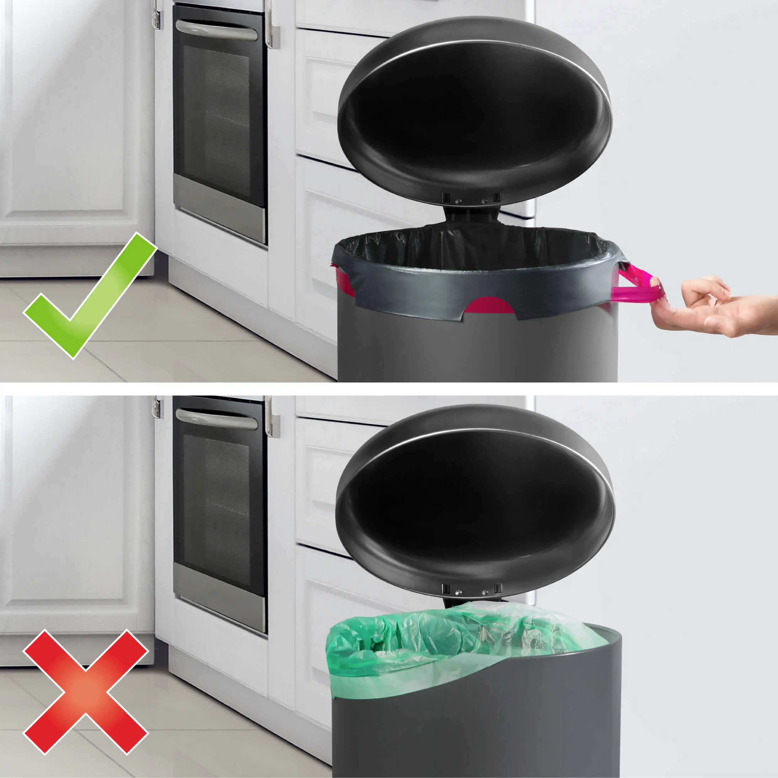 Swirl® Fixierband-Müllbeutel 35 L Reißfest & Dicht