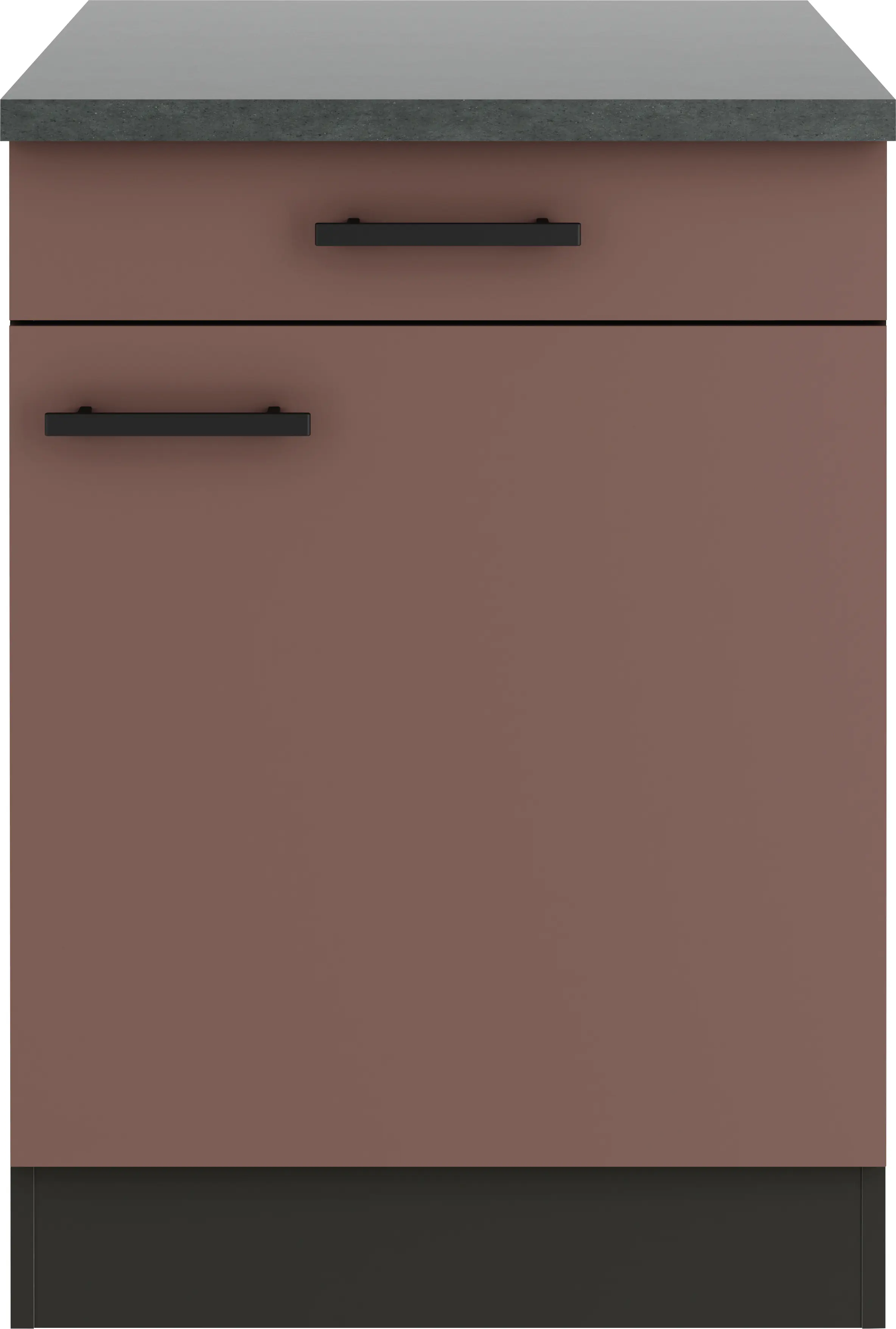 Optifit Unterschrank Nizza 407 rostrot/anthrazit matt 60 cm 