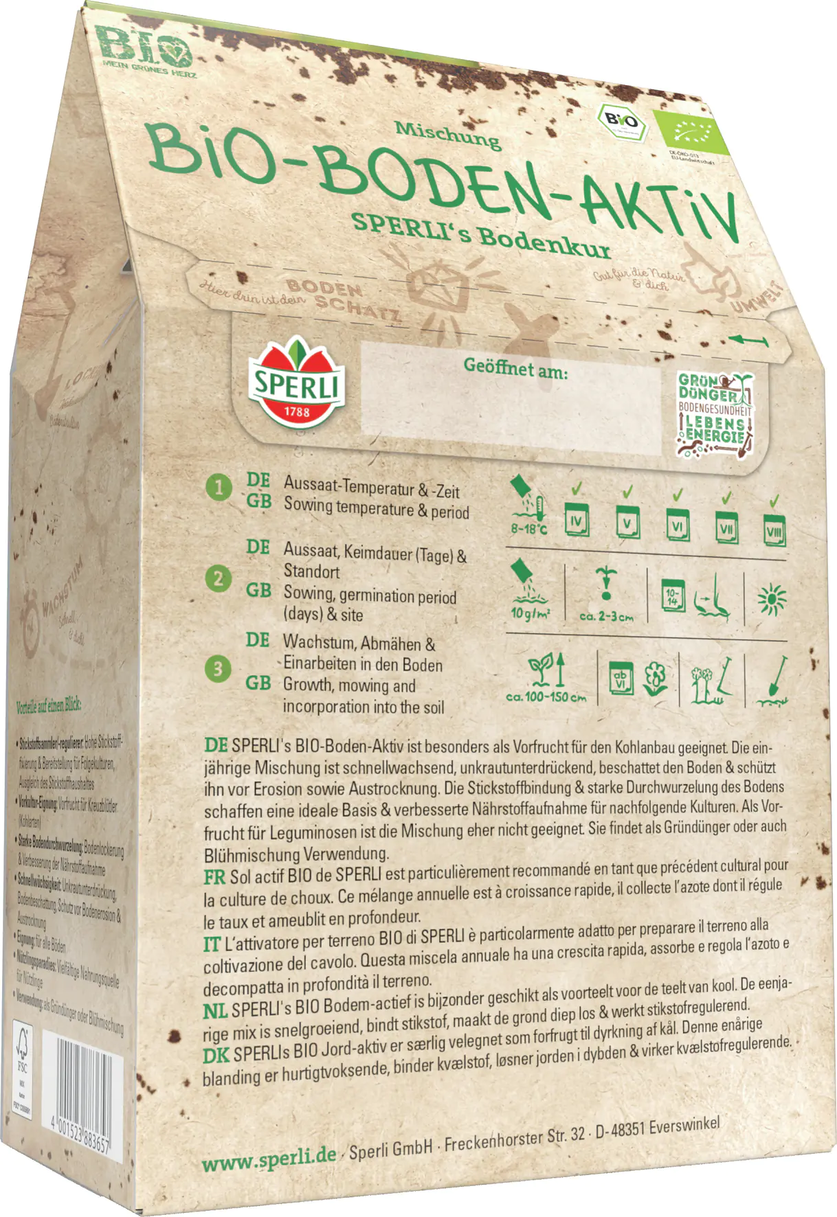 Sperli's Bodenkur Bio Boden Aktiv 250 g