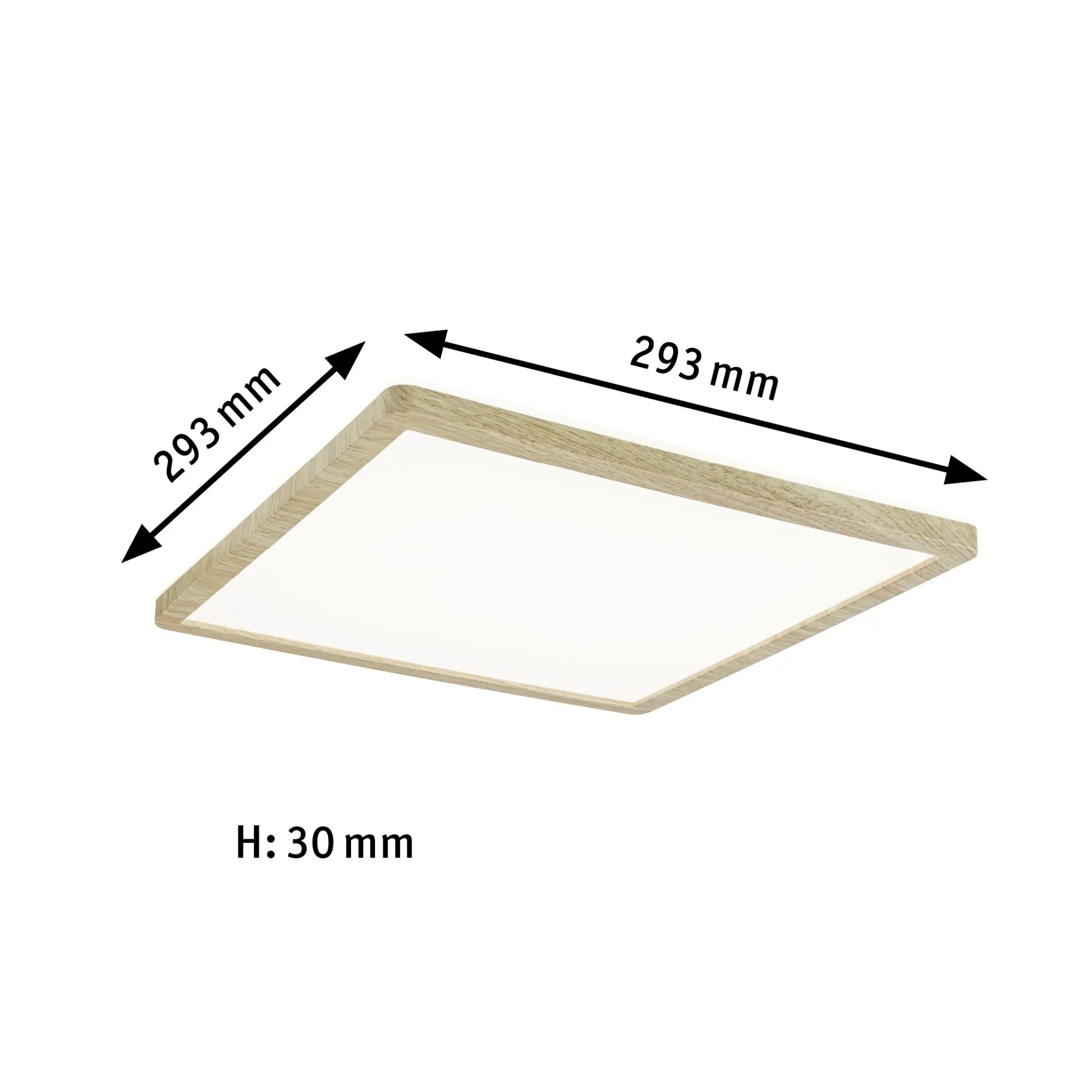 Paulmann LED Deckenleuchte Atria Shine Backlight Holzoptik 29,3x29,3cm