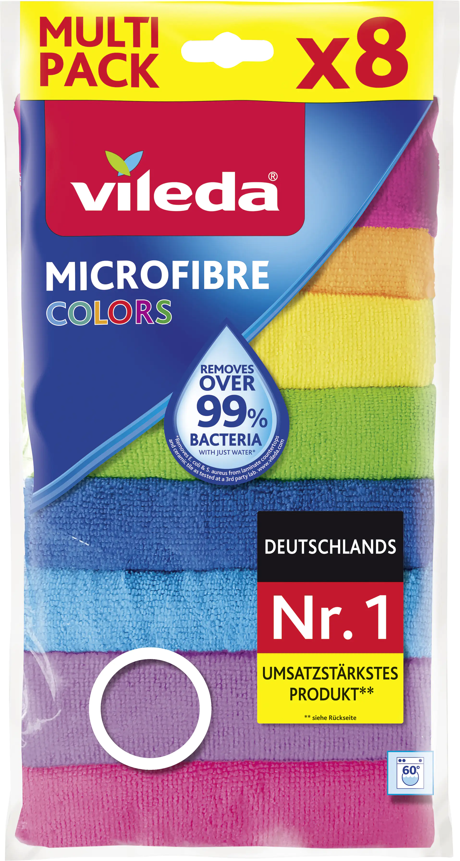 Vileda Mikrofaser Allzwecktuch XXL 8-er Pack 30 x 30 cm Vileda Mikrofaser Allzwecktuch XXL 8-er Pack 30 x 30 cm