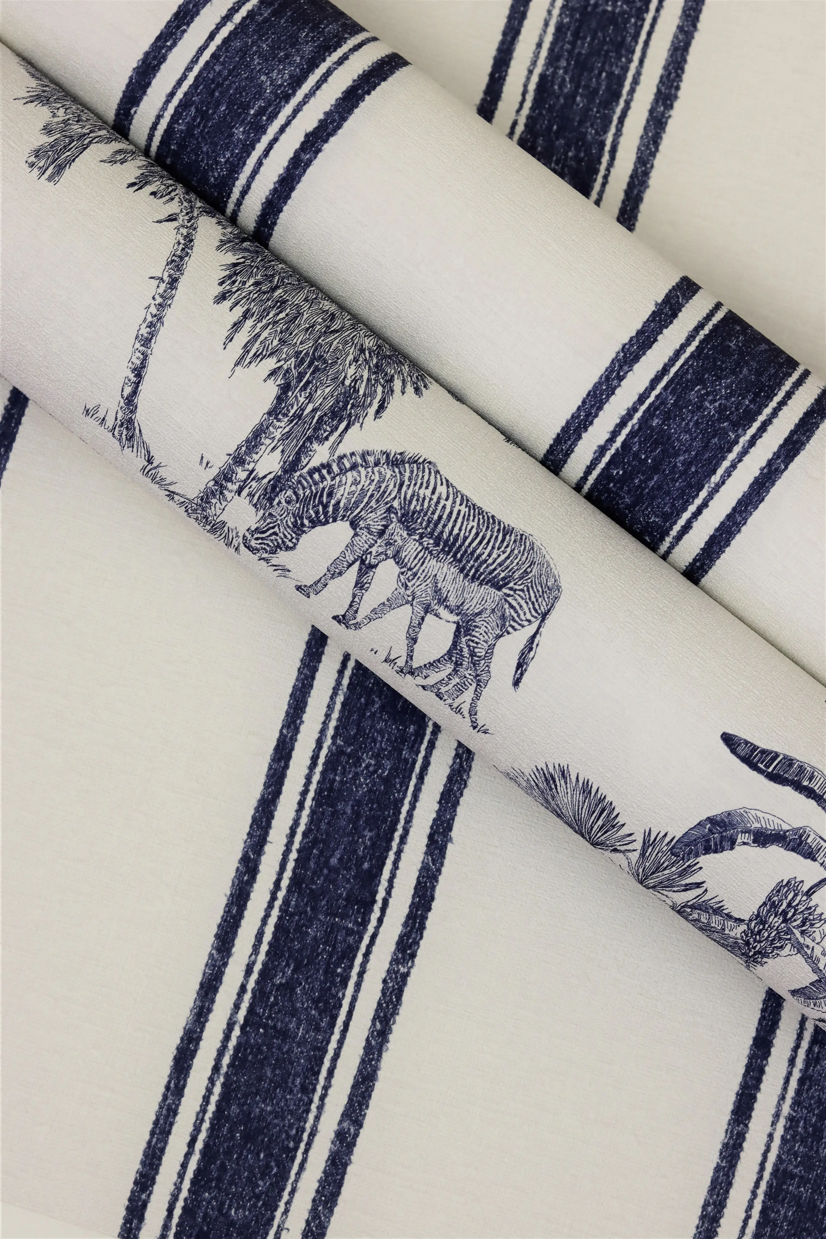 Rasch Vliestapete 555011 Blau-Indigo Muster & Motive 10,05 m x 0,53 m