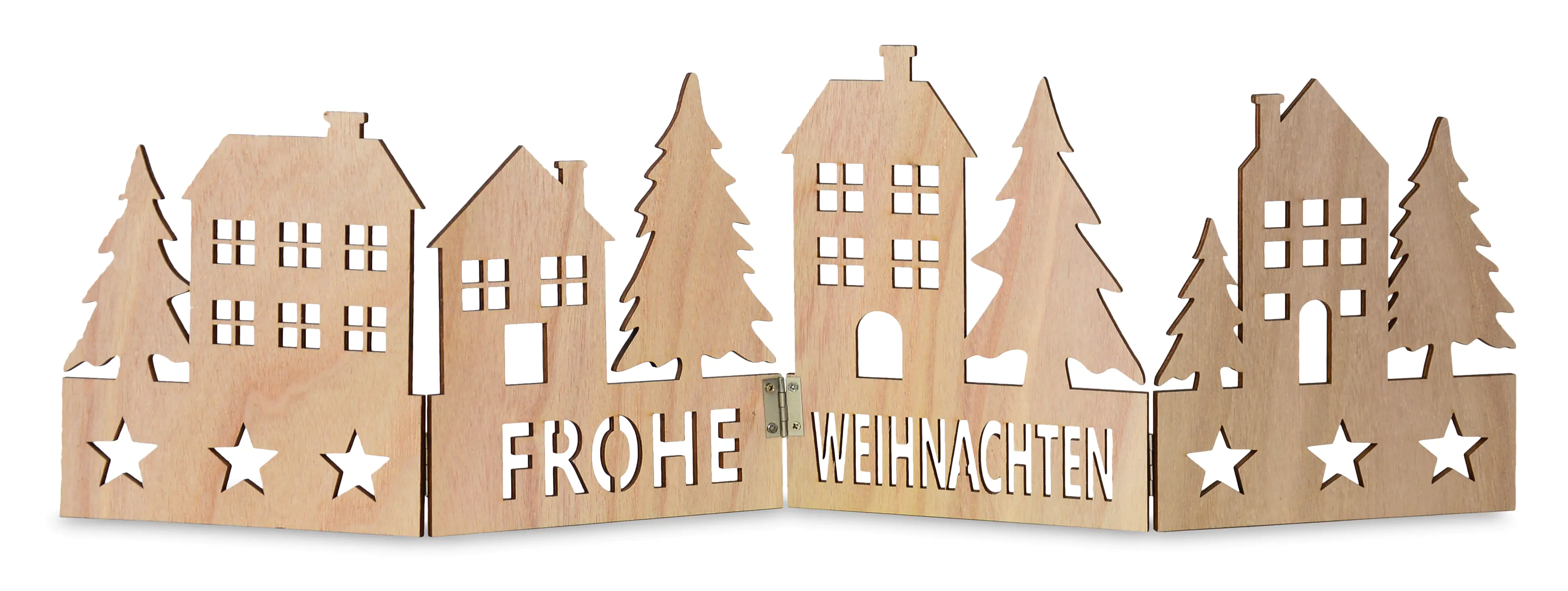 Riffelmacher Falt-Dekoration Häuser und Bäume Holz natur 60 x 18,5 x 0,5 cm Riffelmacher Falt-Dekoration Häuser und Bäume Holz natur 60 x 18,5 x 0,5 cm
