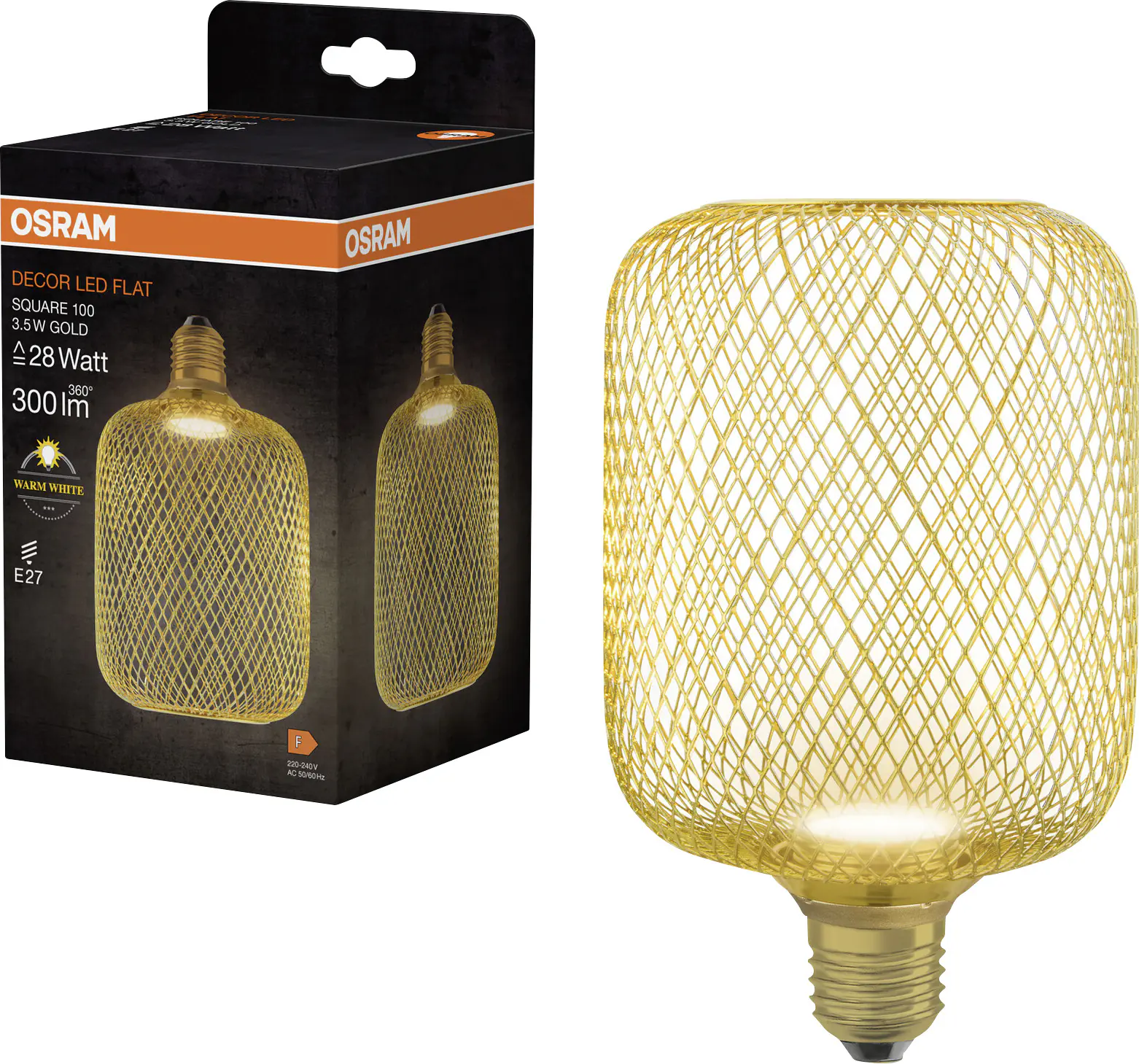 Osram Decor LED Leuchtmittel Flat Square 100 E27 3,5 W gold Osram Decor LED Leuchtmittel Flat Square 100 E27 3,5 W gold