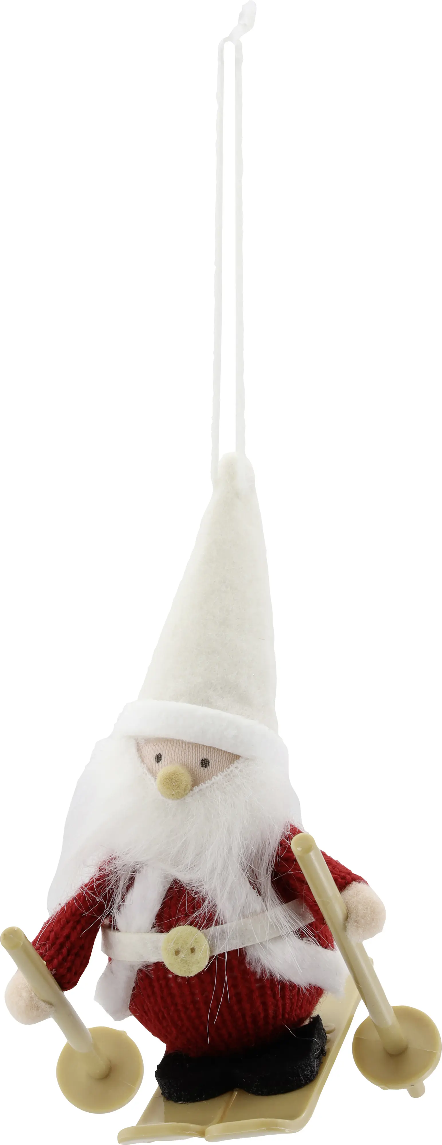 Weihnachtsanhänger Wichtel aus Filz & Kunststoff 12 cm rot/weiß