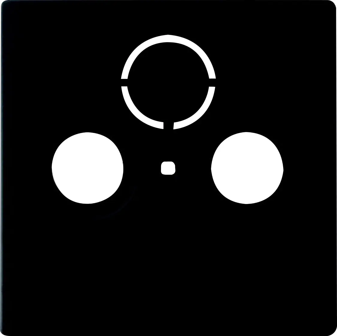 Busch Jaeger Antennenabdeckung 2/3-Loch Future Linear schwarz matt 1743-885