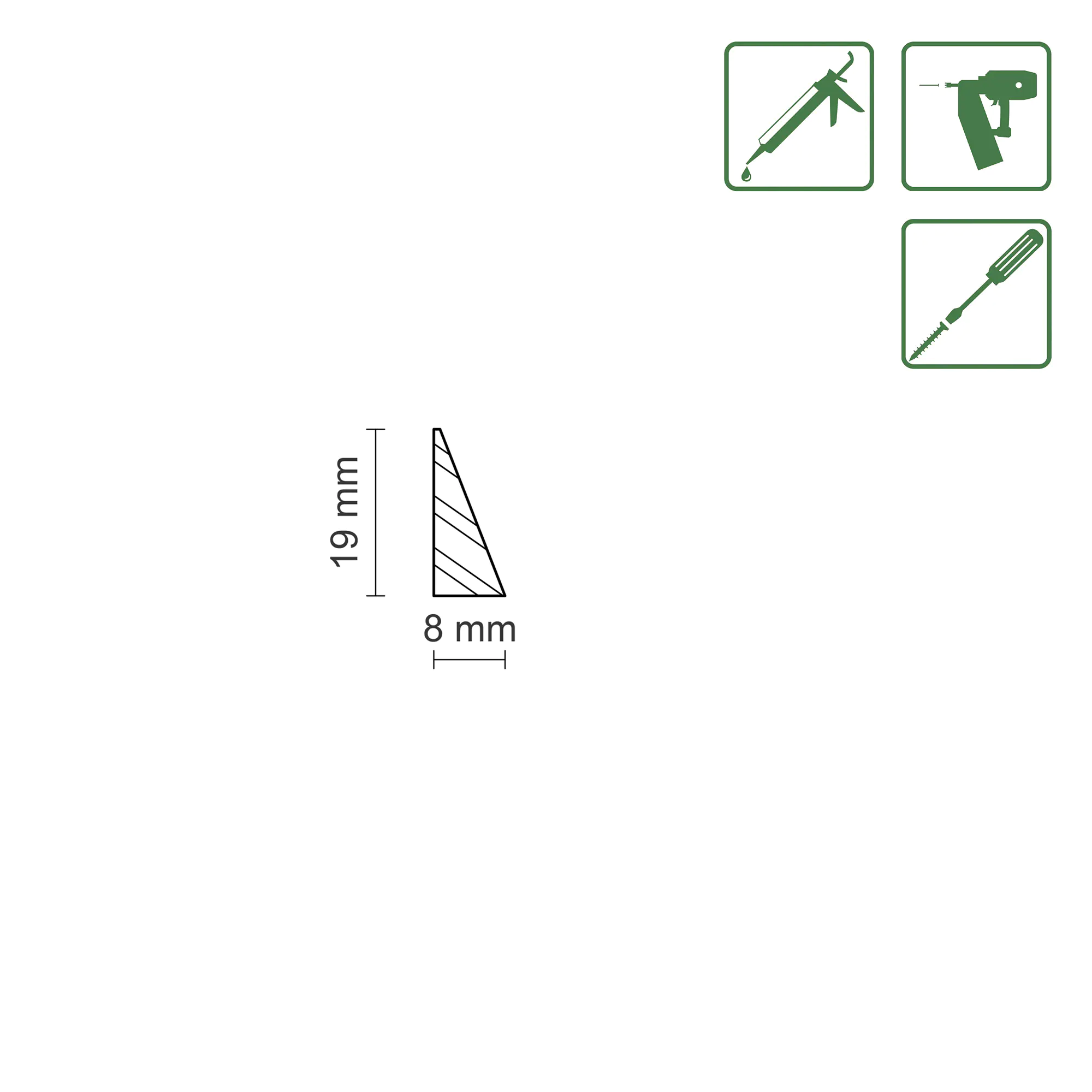 FN Neuhofer Dreikantleiste 100 cm 19 x 8 mm Fichte/Kiefer
