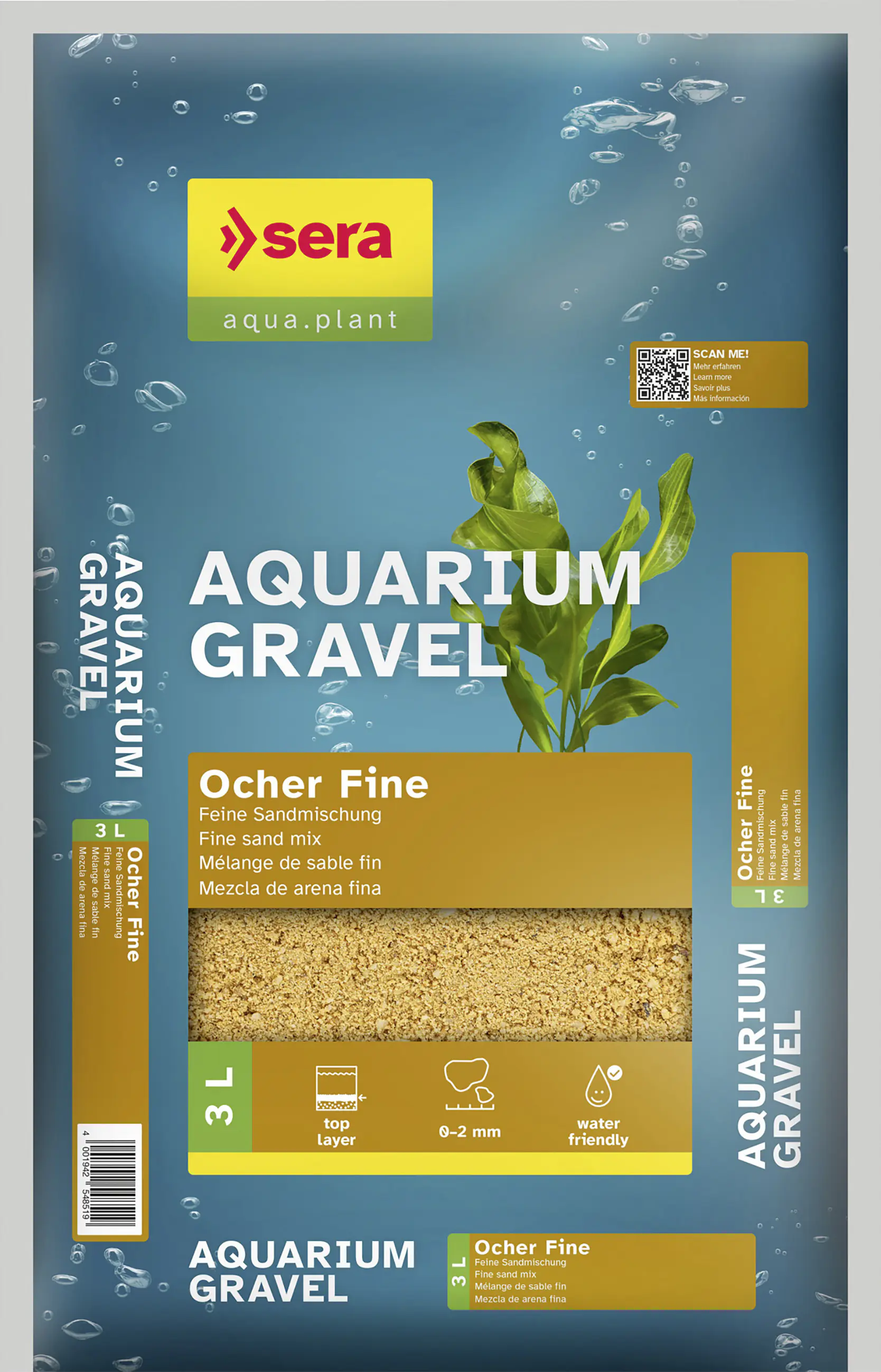 Sera Aquariumkies Ocher Fine ocker 3 L 