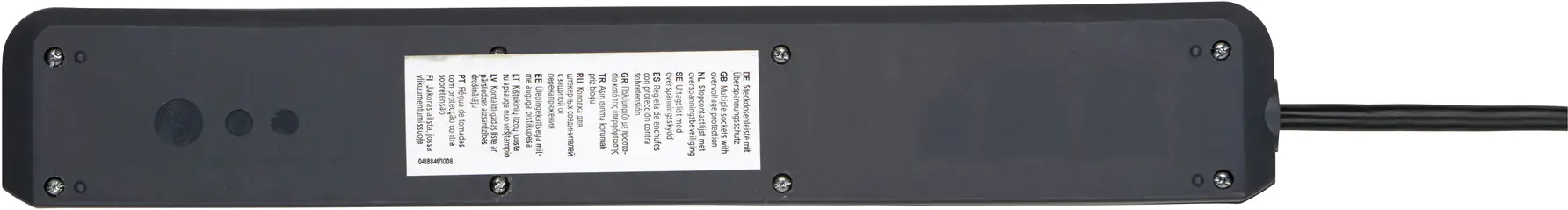 Brennenstuhl Steckdosenleiste 6-fach 1,5 m Überspannungsschutz 13.500 A, mit Schalter, Eco-Line