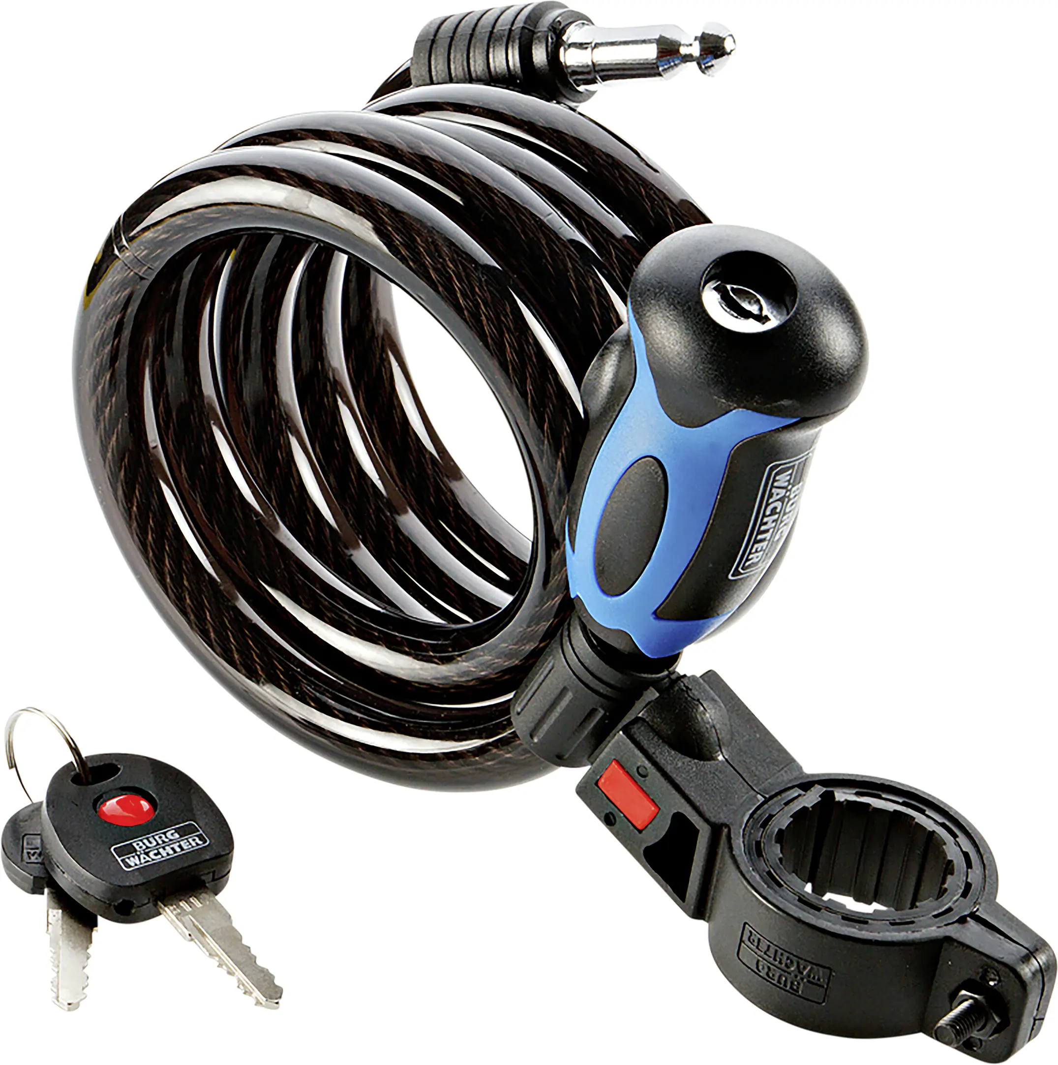 Burg Wächter Spiralkabelschloss 1345 150 L 1500mm Ø 15mm versch. Farben