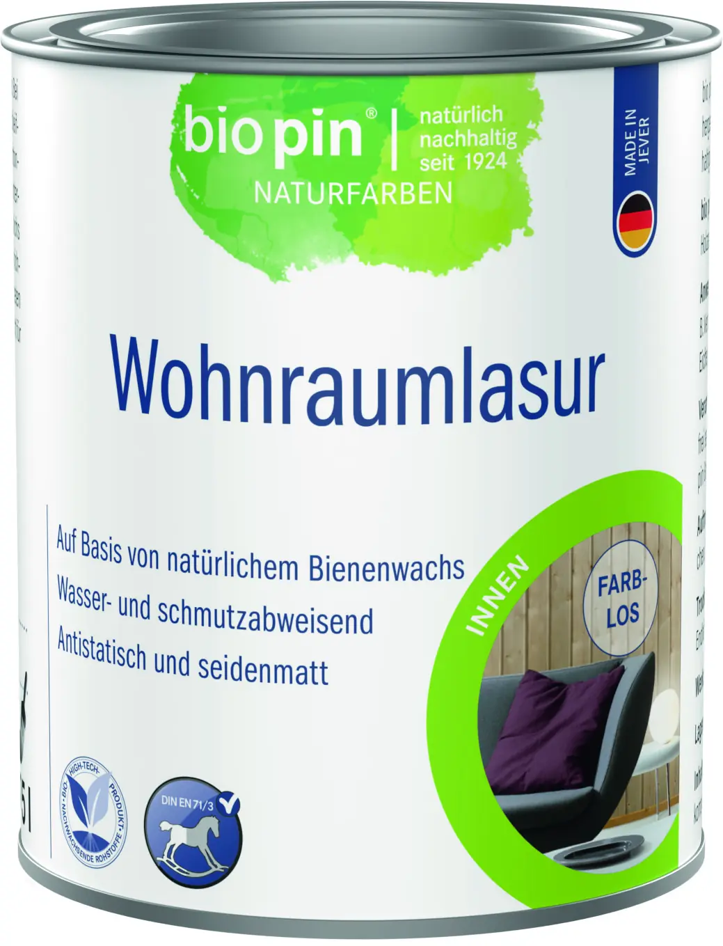 Biopin Wohnraumlasur 375 ml farblos