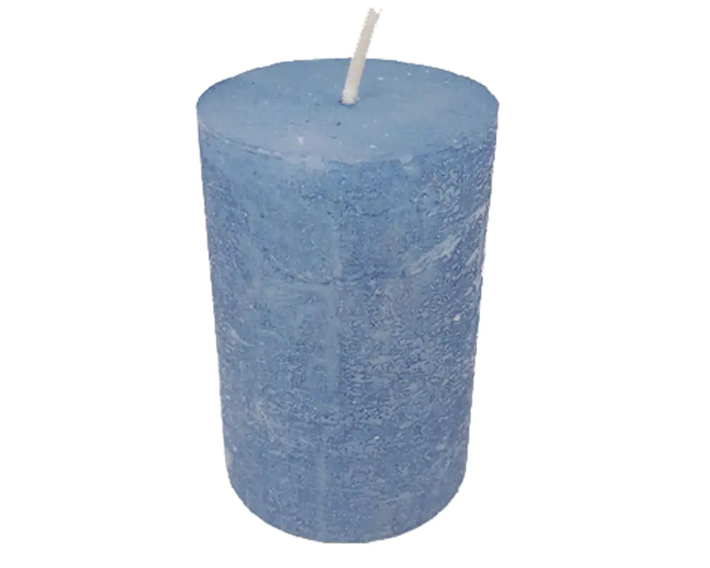 5999006560395 House of Rustic Kerze 9 cm blau