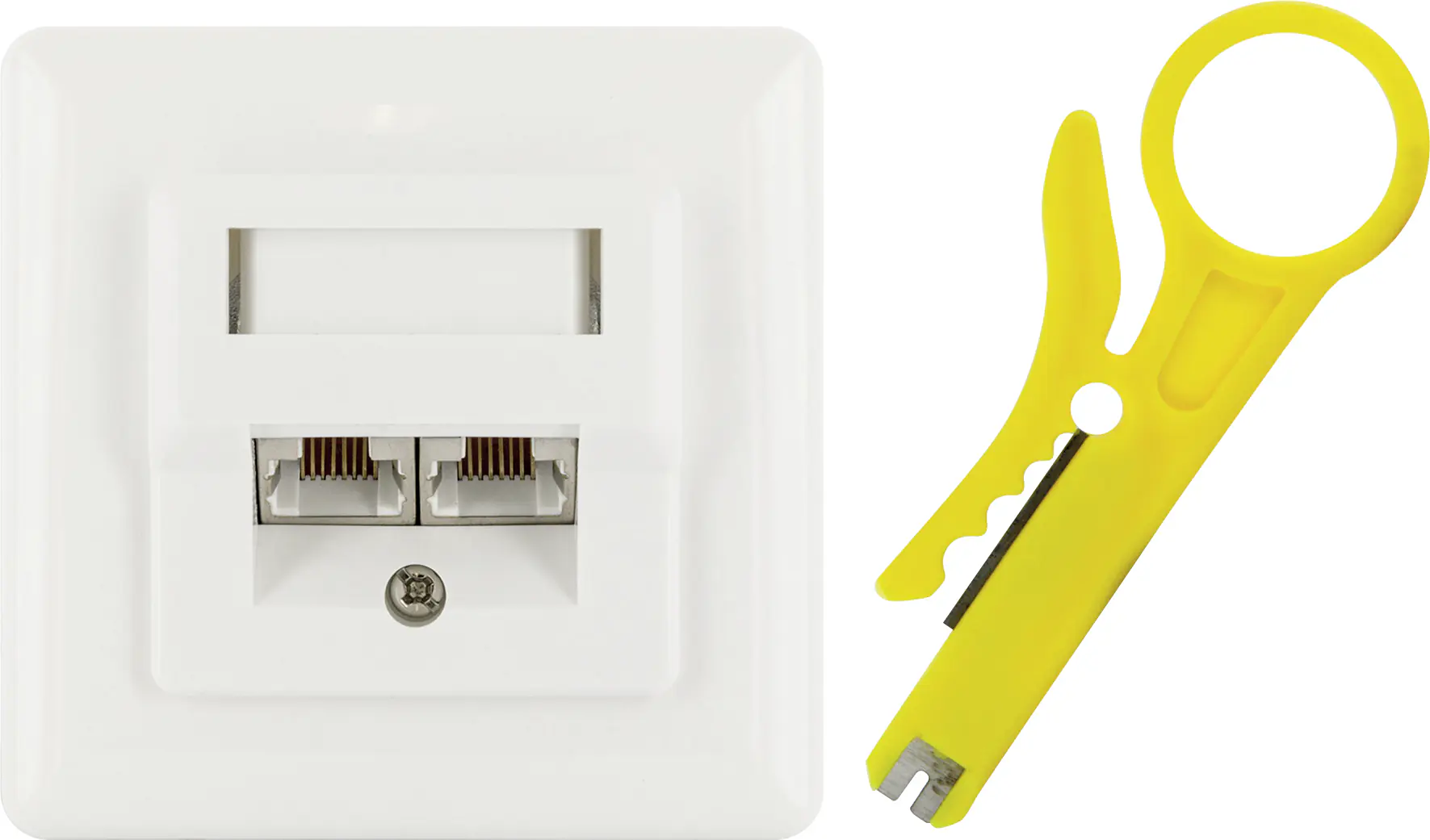 Schwaiger Netzwerk Unterputz-Anschlussdose