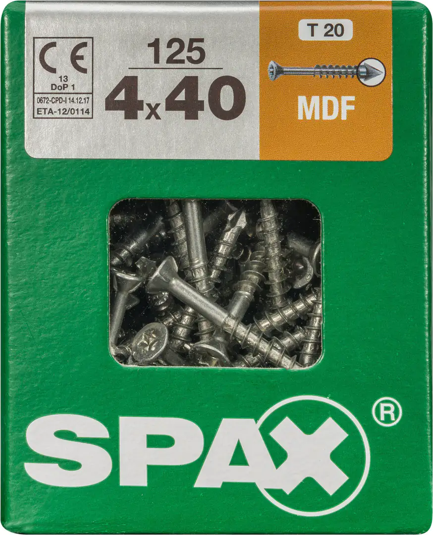 Spax Faserplattenschrauben 4.0 x 40 mm TX 15 - 125 Stk.