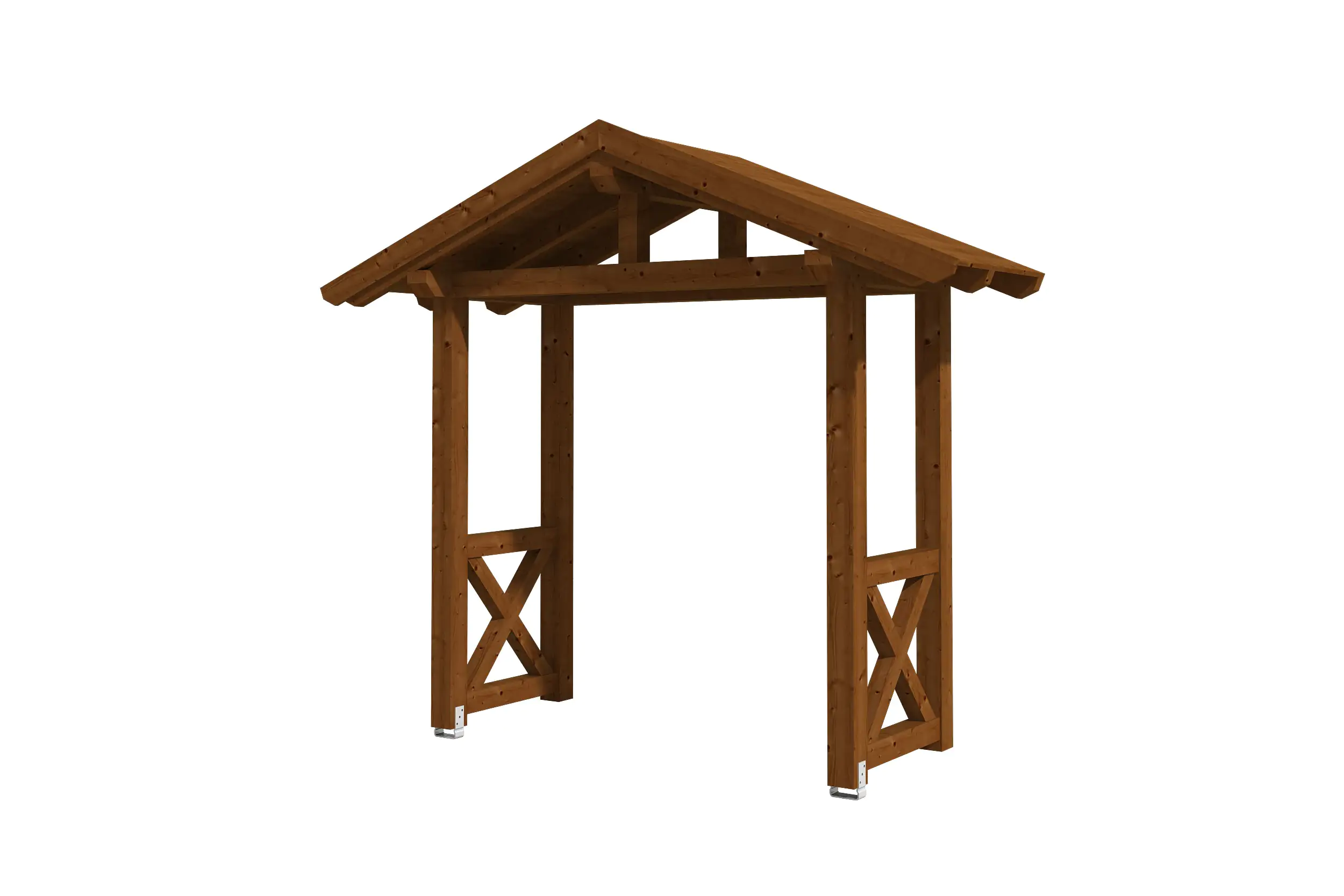 SKAN HOLZ Vordach Stralsund Typ 4 289 x 116 cm, lasiert in Nussbaum