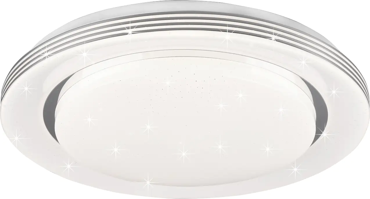Reality Leuchten LED Deckenleuchte Atria weiß, Ø 37 cm