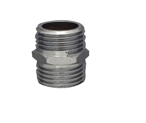 Cornat Doppelnippel messing verchromt 1/2" Außengewinde