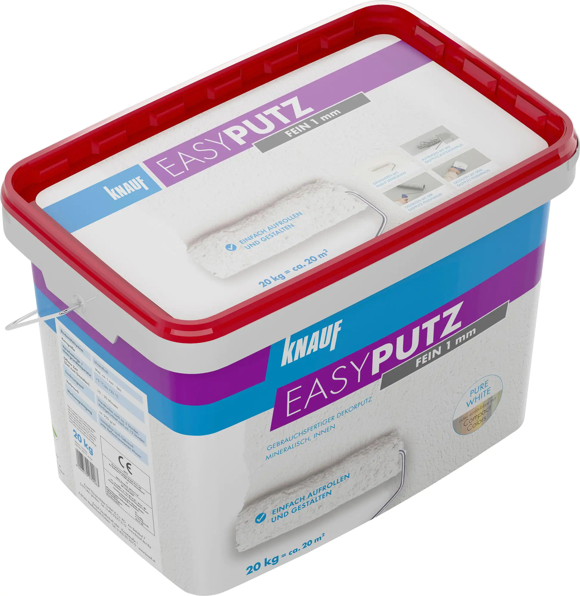 Knauf EasyPutz Streichputz 20 kg 1 mm fein schneeweiß Knauf EasyPutz Streichputz 20 kg 1 mm fein schneeweiß