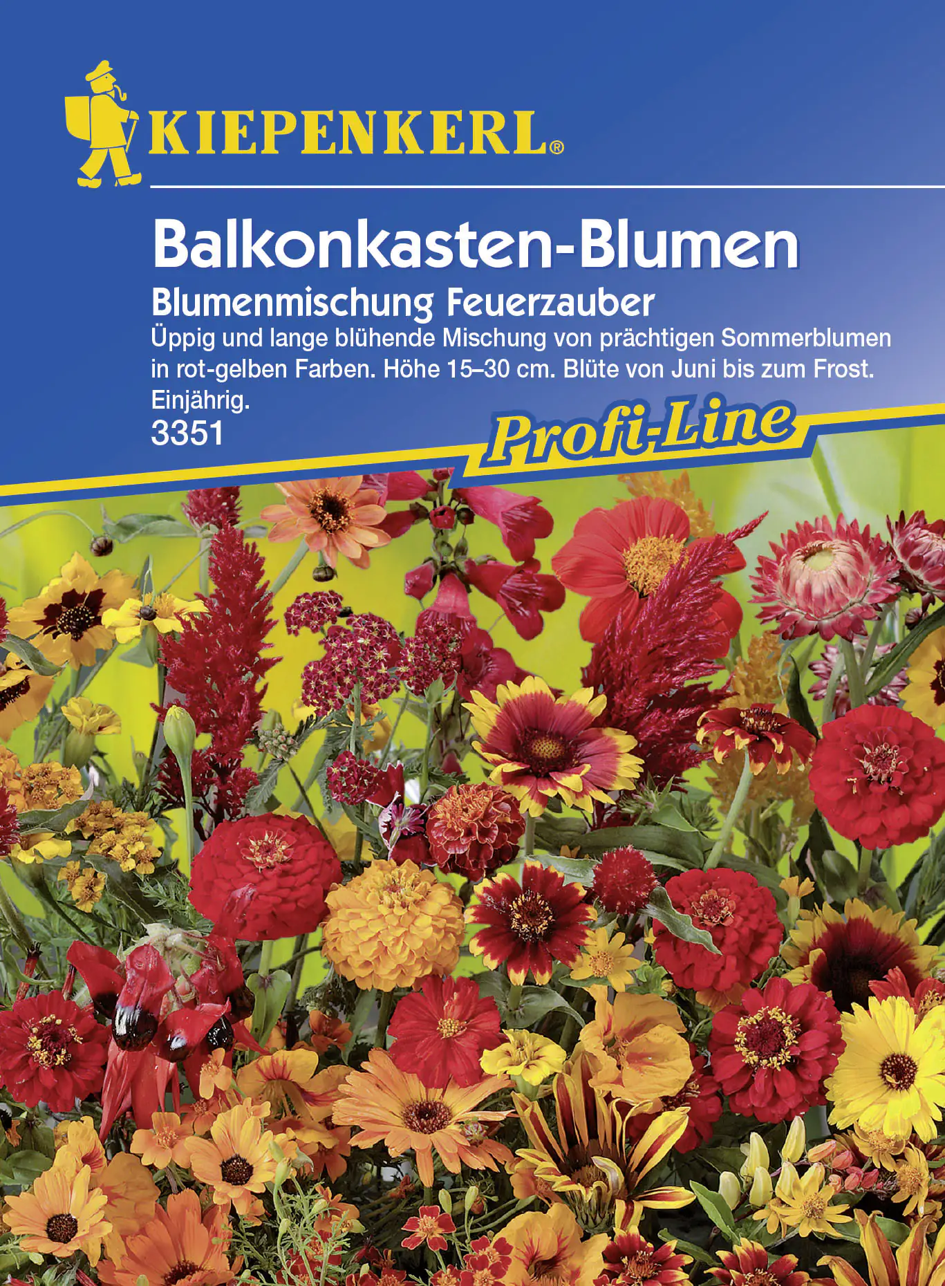 Kiepenkerl Balkonkasten-Blumen Mix Feuerzauber Inhalt: ca. 4 lfd. Meter