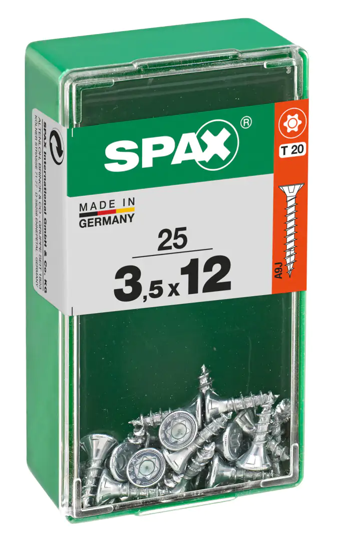 Spax Universalschrauben 3.5 x 12 mm TX 20 Senkkopf - 25 Stk.
