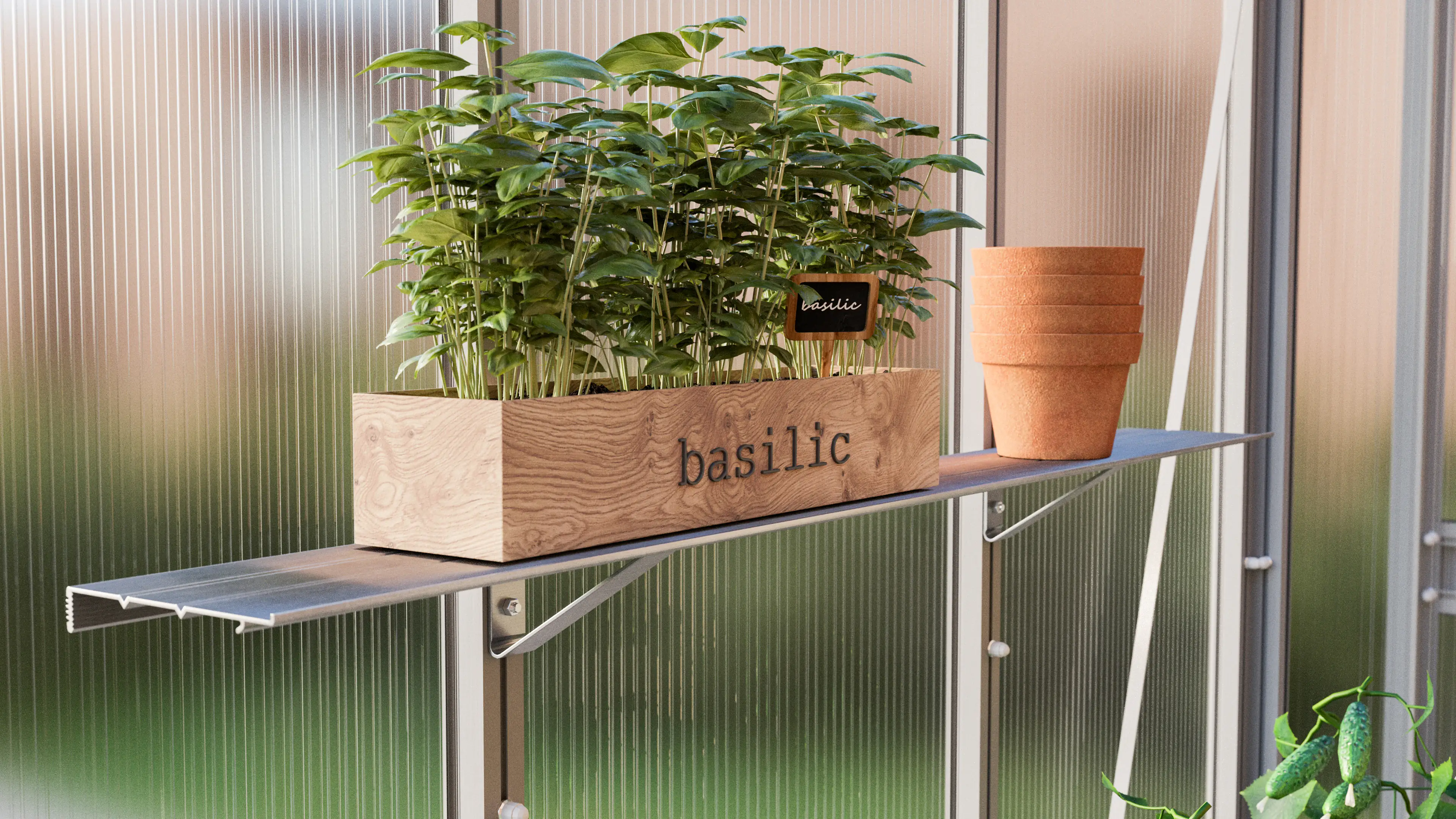 Vitavia Alu-Wandregal 122 x 15 cm aluminium