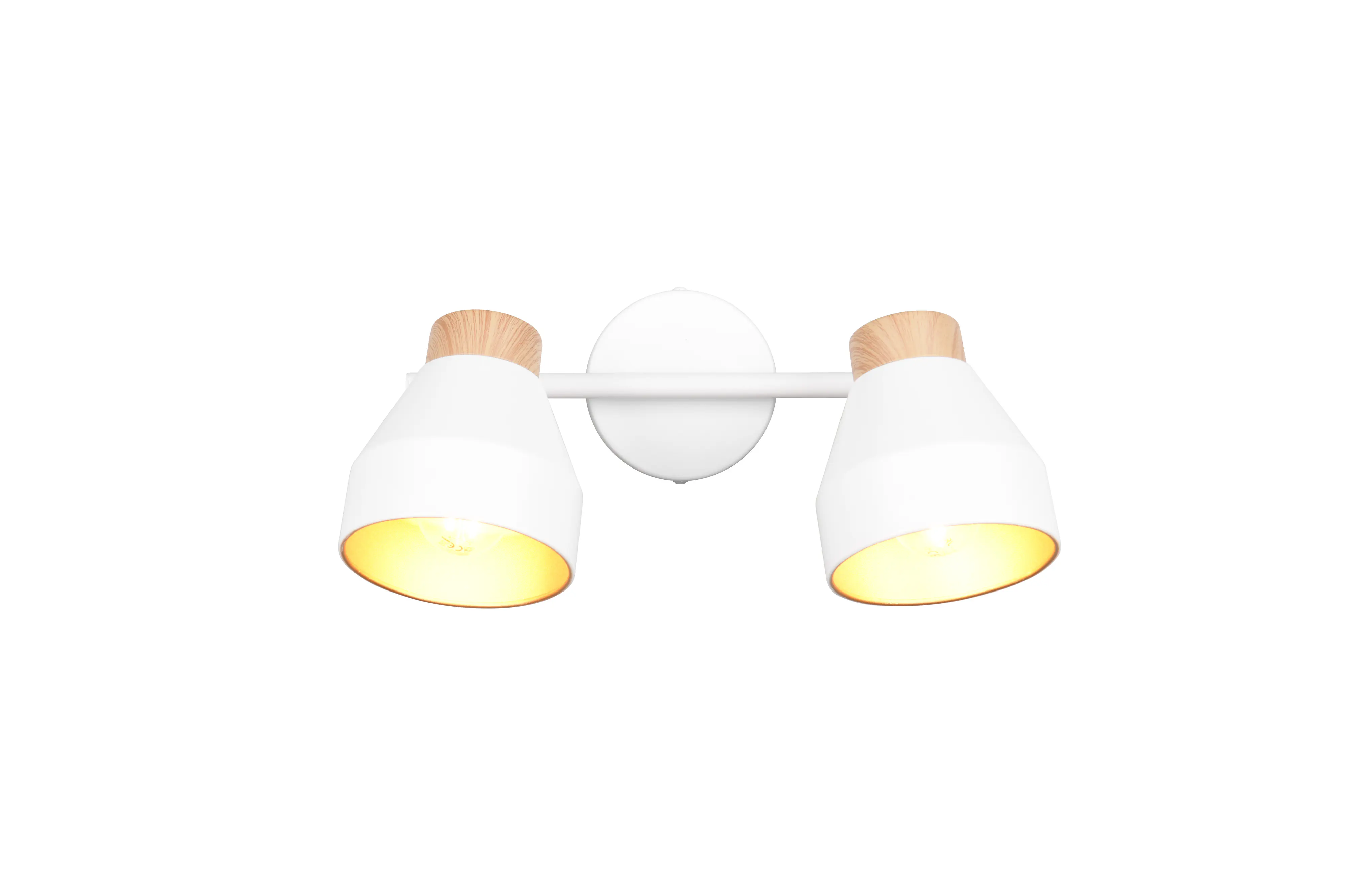 Trio Deckenlampe 2er Spot Valentin 21 x 32 cm weiß matt/natur