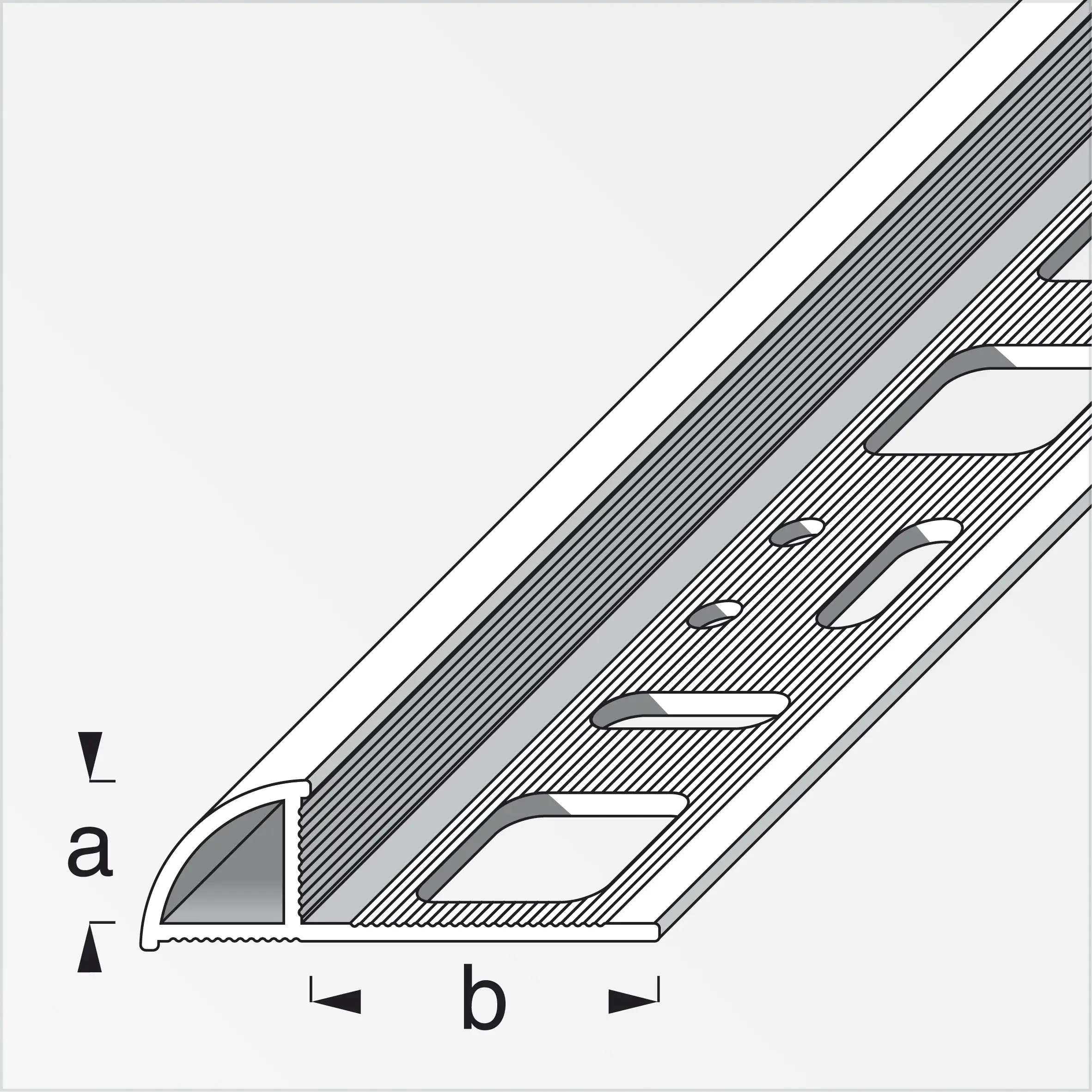 alfer Viertelkreisprofil Aluminium eloxiert silber alfer Viertelkreisprofil Aluminium eloxiert silber