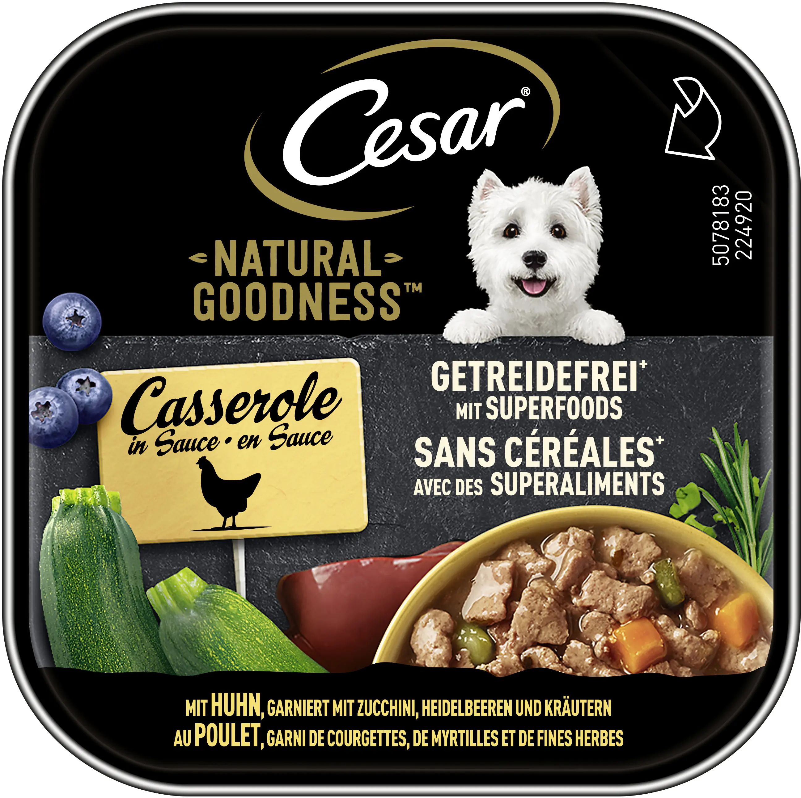 Cesar Natural Goodness Hundenassfutter Adult 100 g Huhn & Gemüse