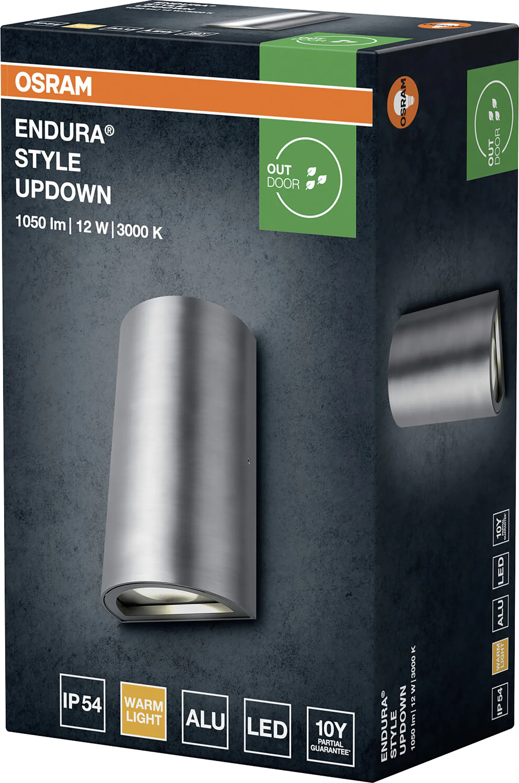 Osram LED Außen-Wandleuchte Endura Style Updown 16 cm aluminium 12 W 