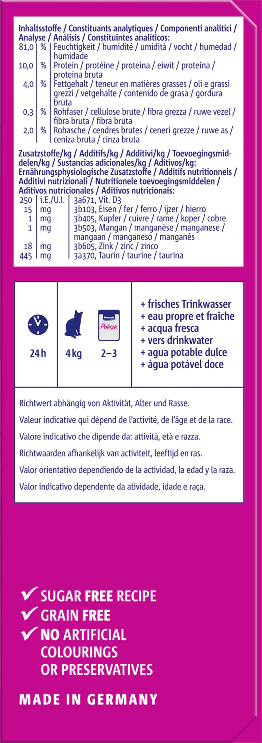 Vitakraft Poésie Katzenfutter Délice Sauce Fish Selection 6 x 85 g