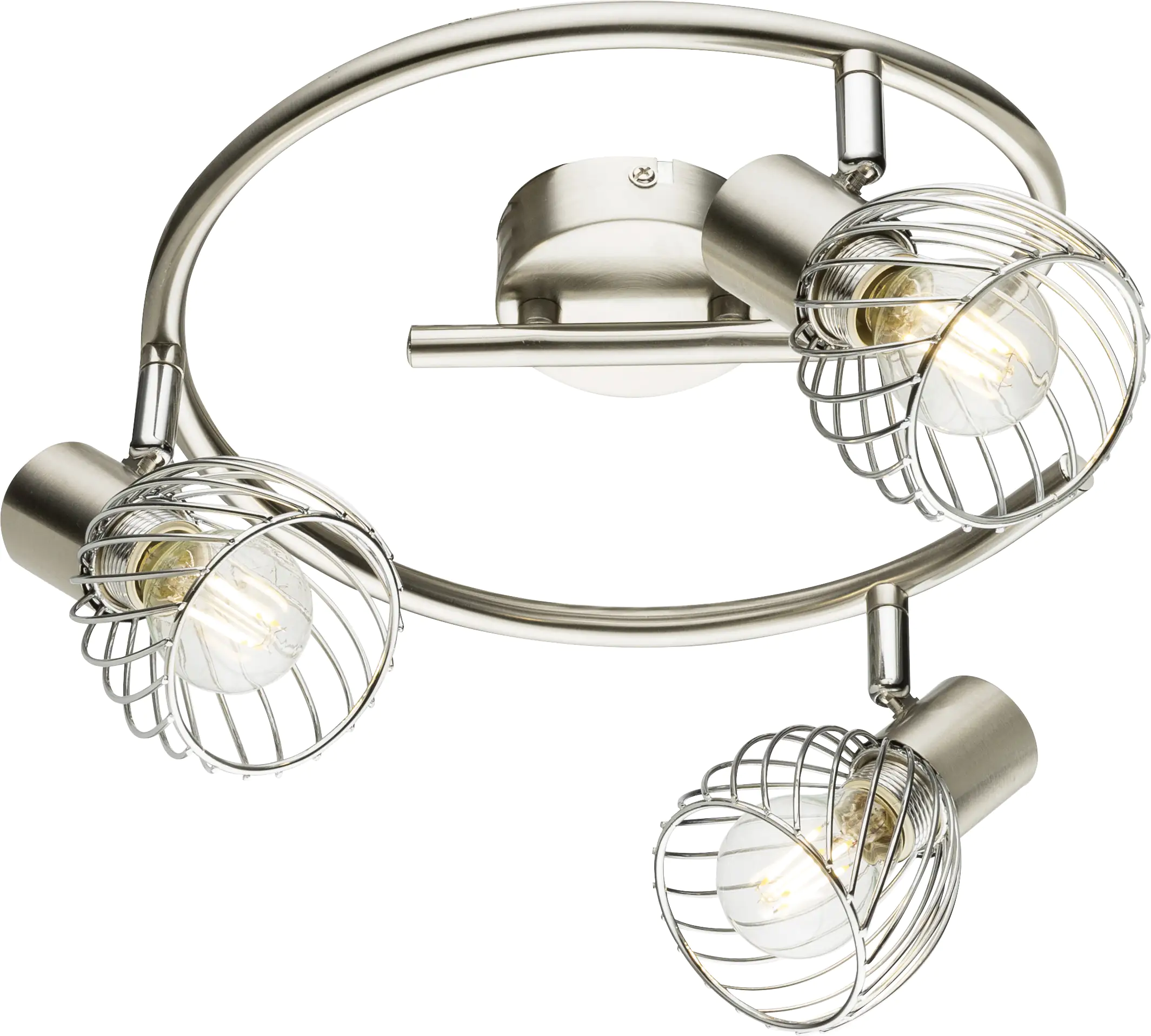 Globo 3er Spot Texas nickel Ø 28 cm E14, max. 40 W
