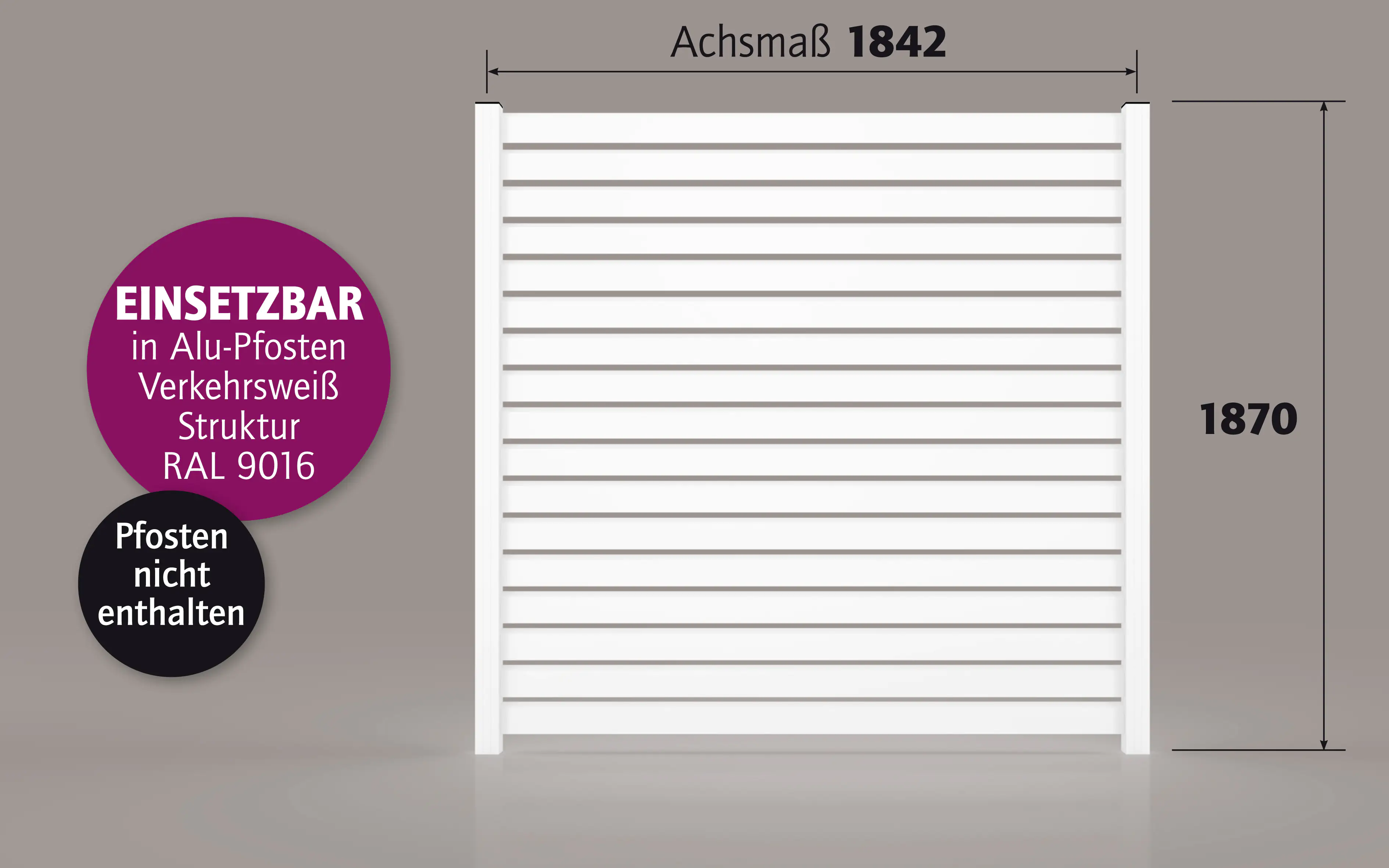 Ambiente Alu-Zaun Rhombus 90 MIDI B x H: 180 cm x 180 cm 22 mm stark Ambiente Alu-Zaun Rhombus 90 MIDI B x H: 180 cm x 180 cm 22 mm stark