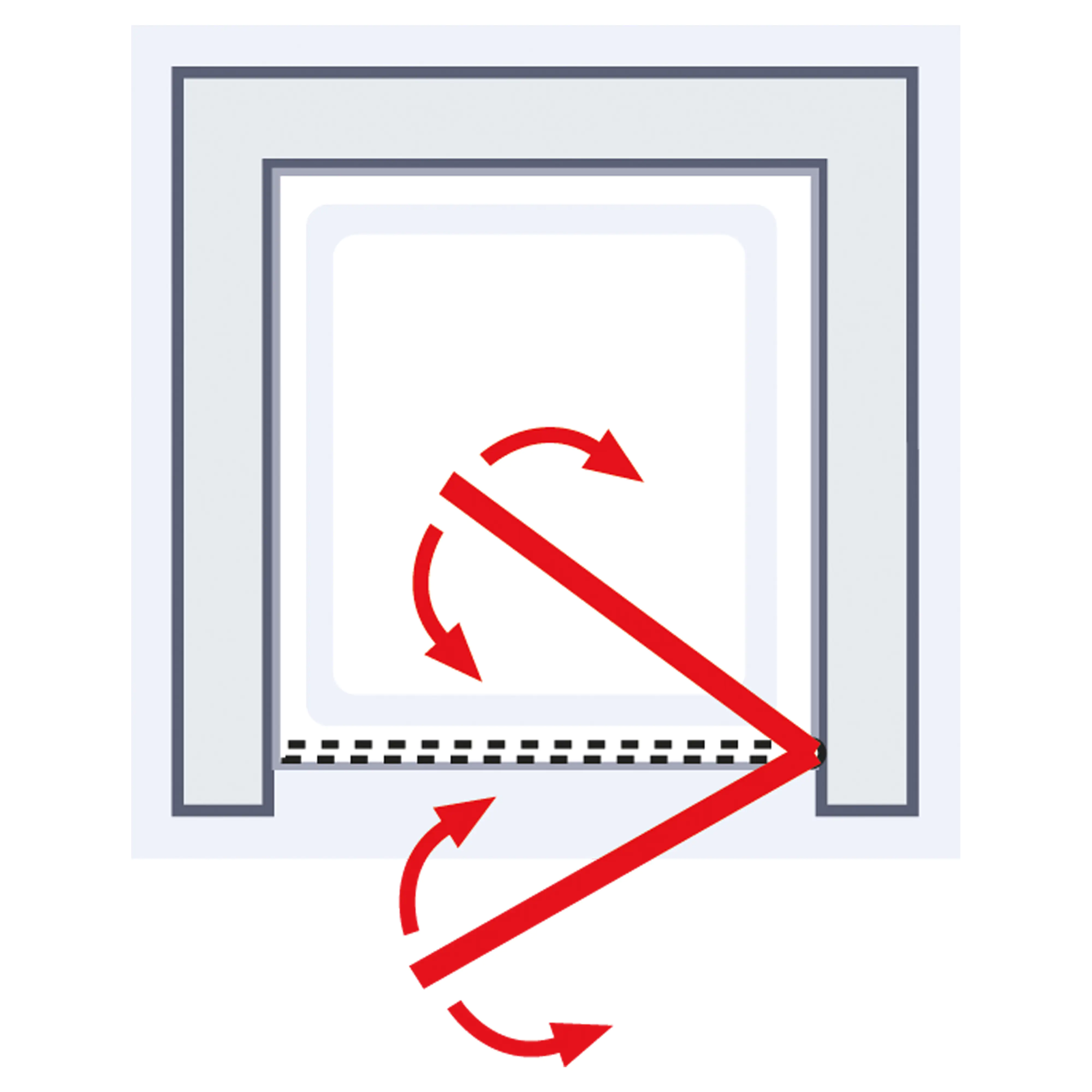 Schulte Nische Drehtür pendelbar 80 x 200 cm Toura