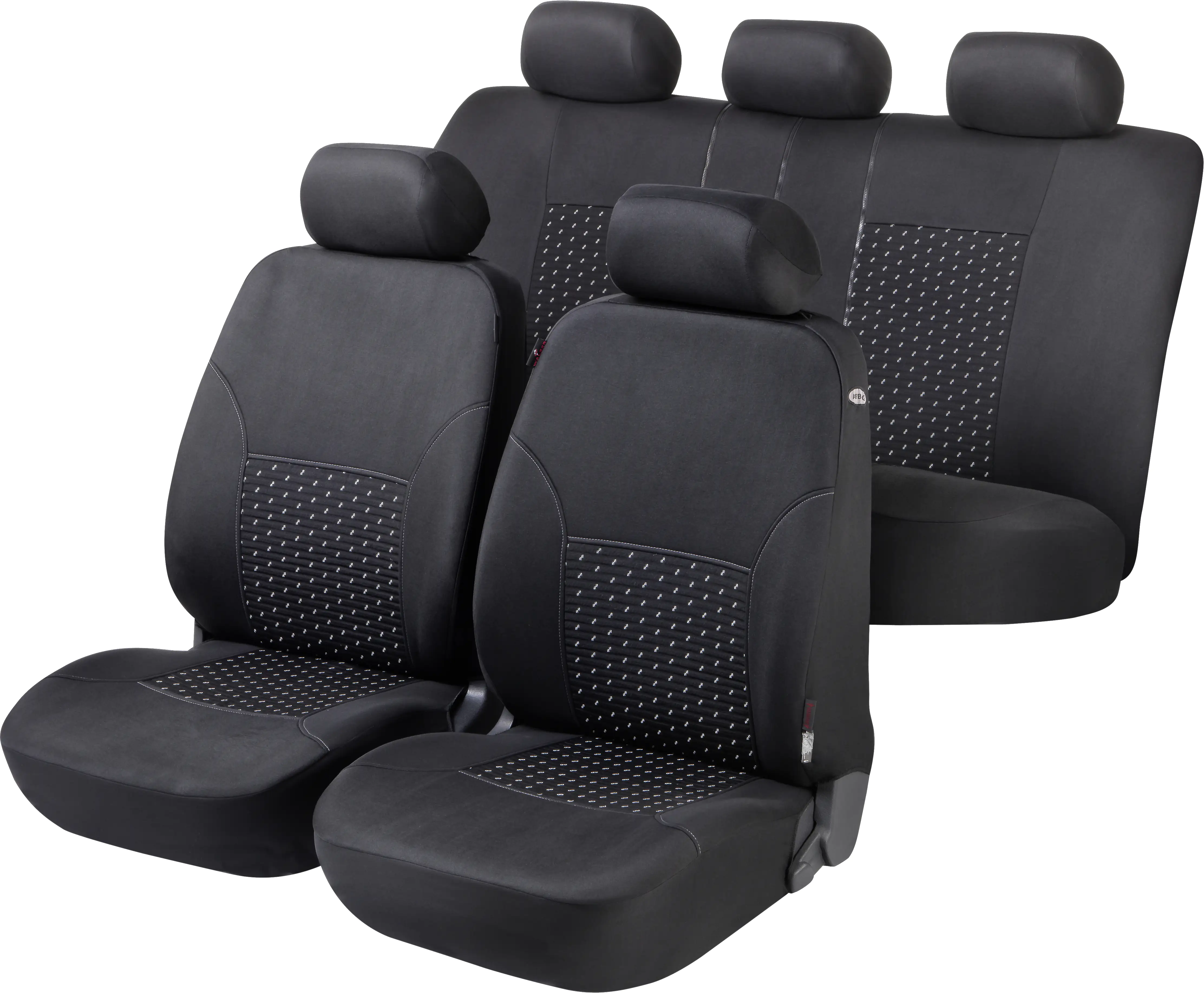 9001778119391 Walser Autositzbezug DotSpot Premium Komplett-Set grau schwarz